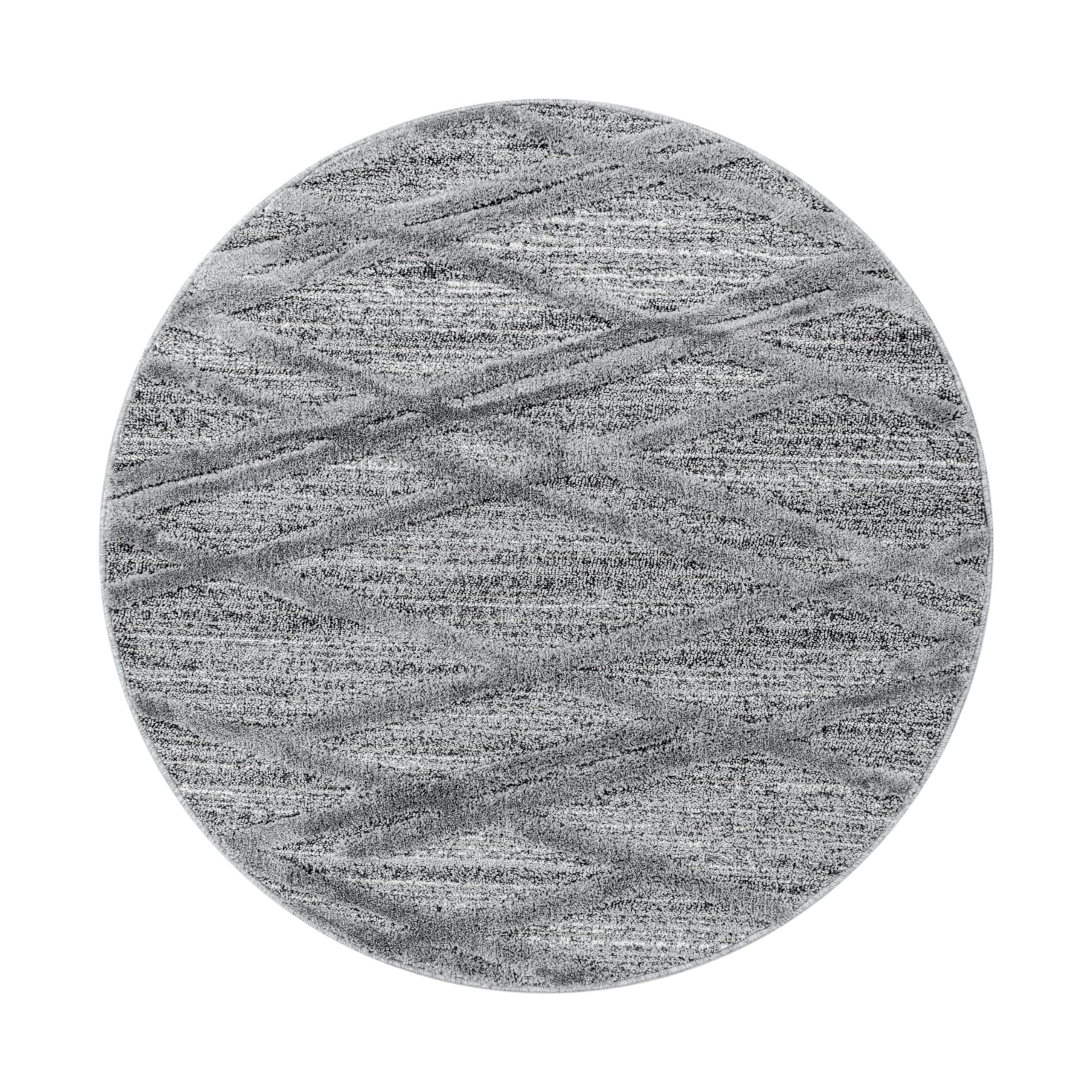 Carpettex Hochflor Teppich Wohnzimmer 3D Optik Hoch-Tief Effekt Boho-Design Groß Teppich Grau 240 x 340 cm - Flauschiger Teppich Schlafzimmer Skandinavische Stil Soft Teppich Esszimmer Küchenteppich