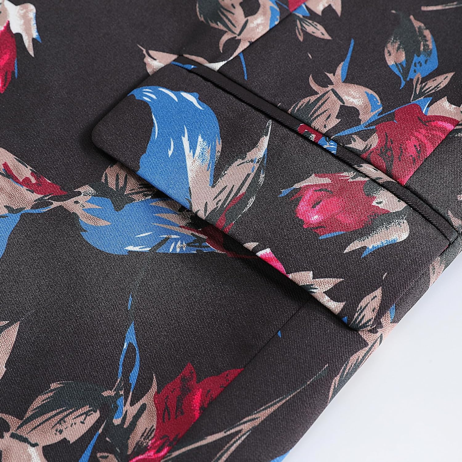 Cloudstyle Mens Suit Jacket Floral Printed Two Button Casual Blazer Sports Coat - Image 7