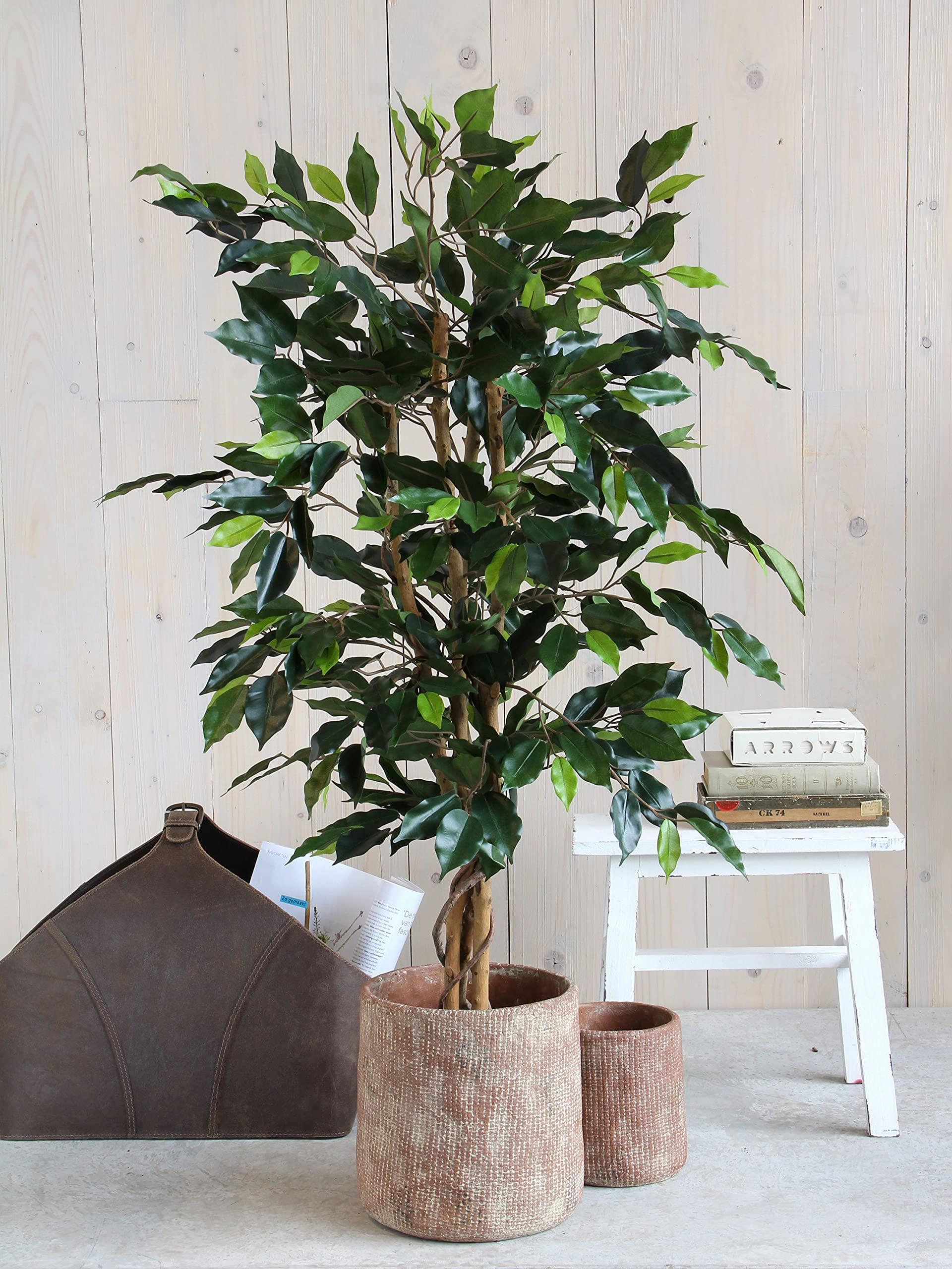 Amazon.de: Mica decorations Ficus Benjamin im Kunststofftopf Kunstpflanze,  Polyester, grn 65 x 65 x 110 cm