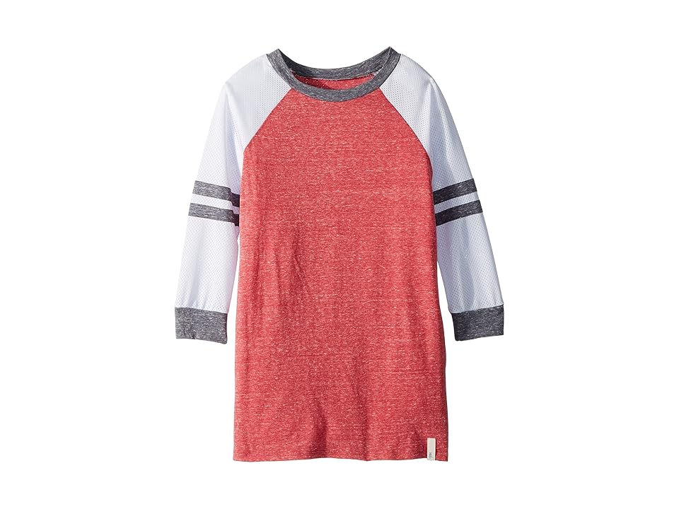 

Maddie by Maddie Ziegler Long Sleeve Color Block Knit Dress (Big Kids) (Red) Girl's Dress