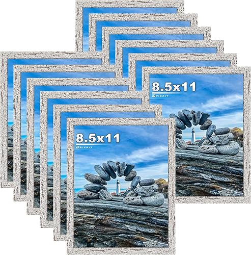 Miniatura 397 de Picrit - Juego de 12 portarretratos de 5 x 7 pulgadas para colgar en la pared o exhibir sobre una mesa, para fotos de 4 x 6 con paspartú o 5 x 7