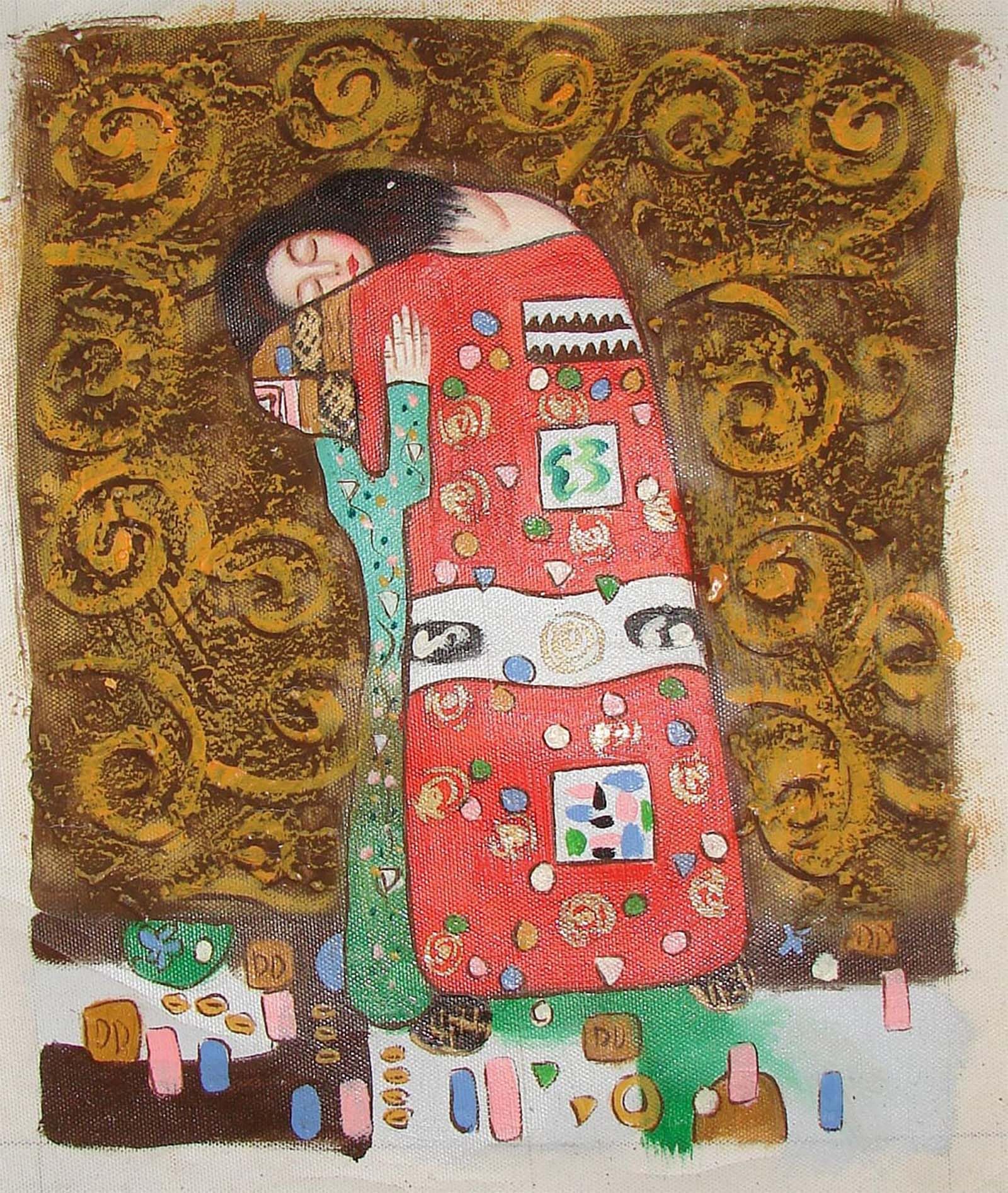 SERENDIPITP Aesthetic Poster Photo Wall Print Retro Picture Love by Gustav Klimt Modern Wall Artwork for Home Decor 60x90cm