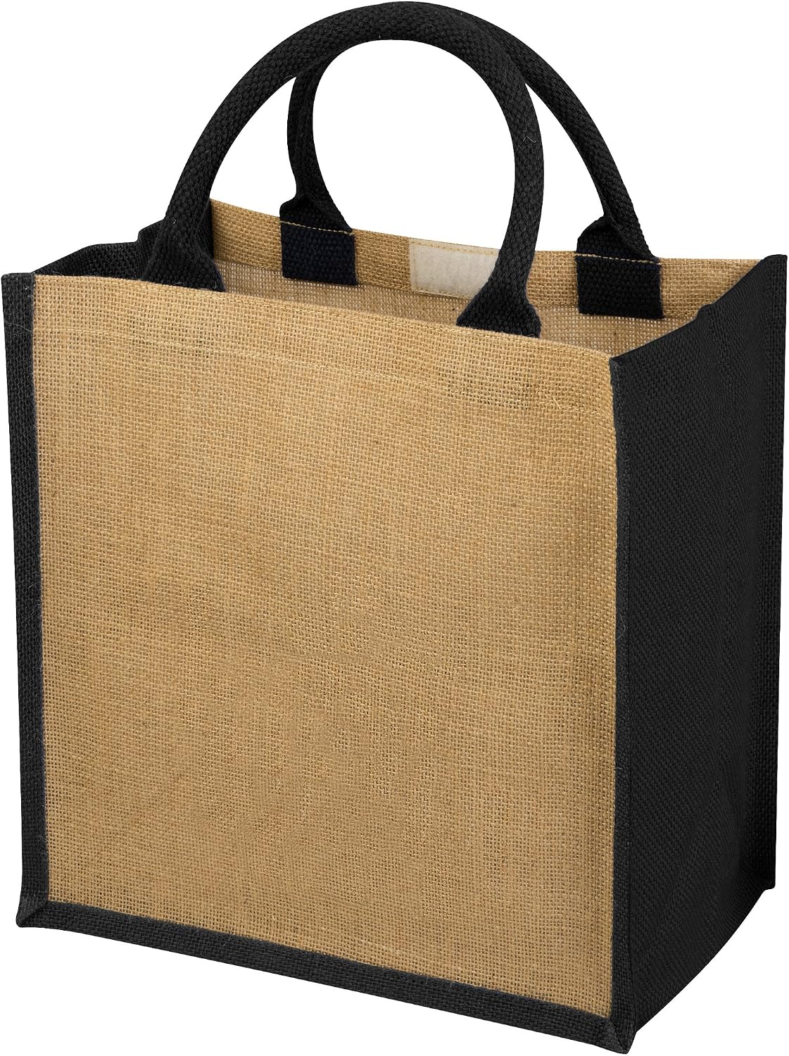 Bullet Chennai Jute Gift Tote (11.8 x 7.5 x 11.8 inches) (Natural/Solid Black)