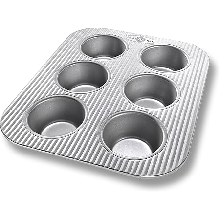USA Pan Bakeware Toaster Oven Cupcake and Muffin Pan, Nonstick Quick Release Coating, 11 x 9 x 1 1/2", Aluminized Steel