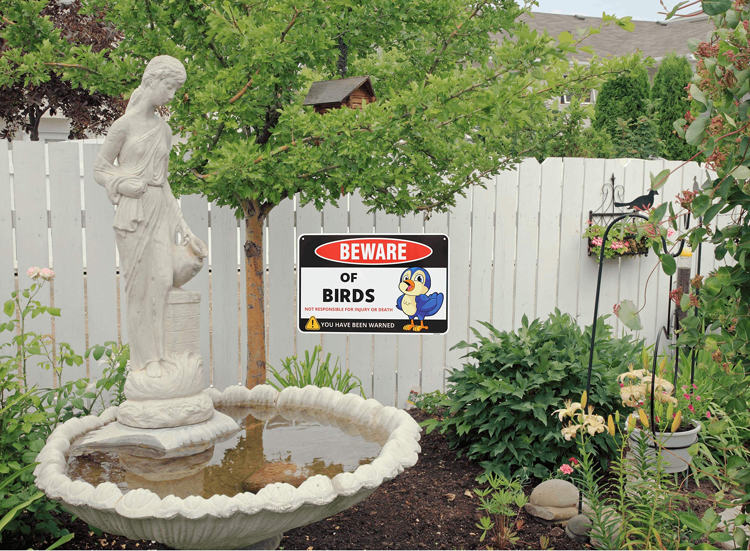 Panneau D'avertissement Rétro En Aluminium Pour Maison