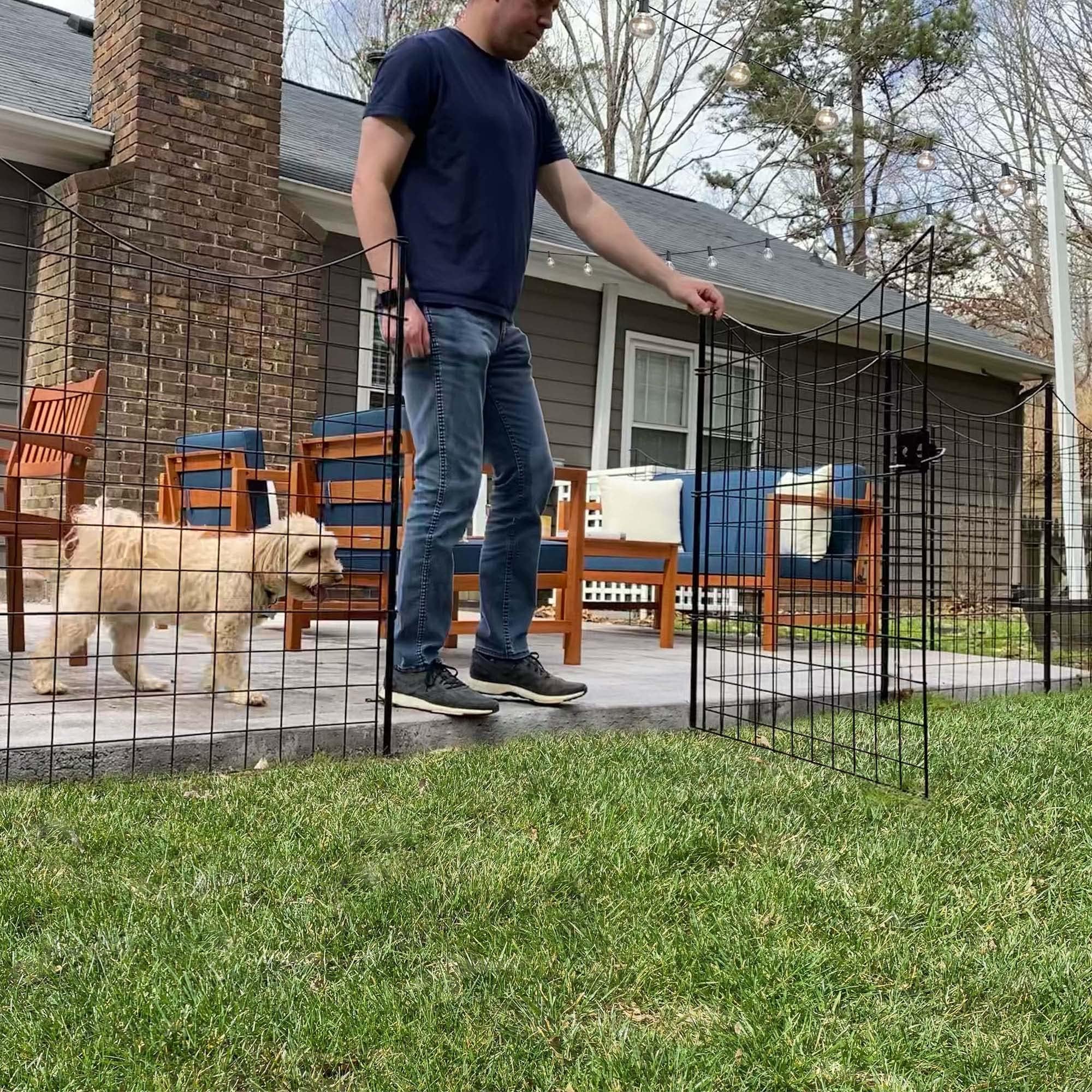 XCEL Fence ® Black Steel AntiRust Fence Panel Flat End