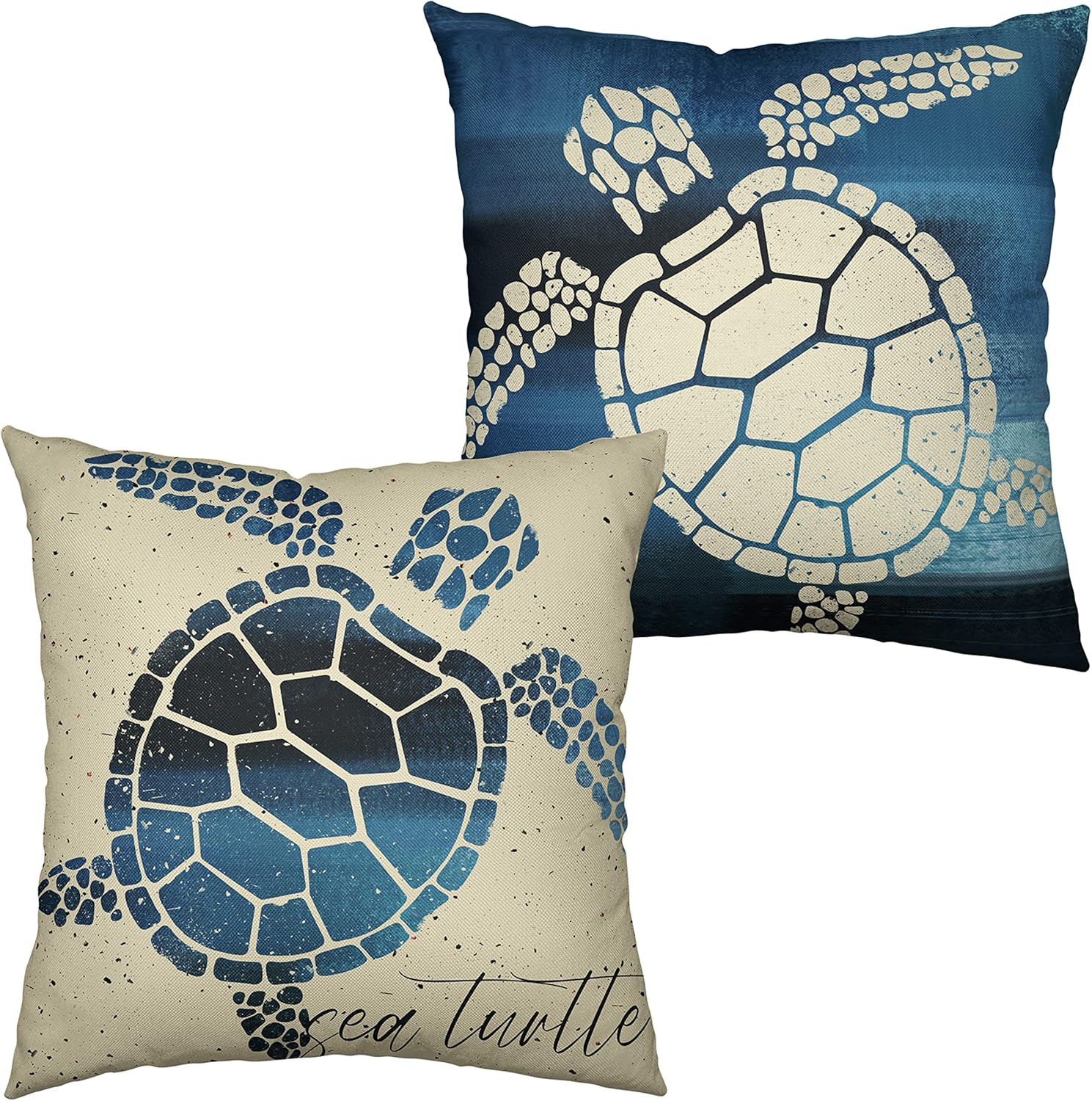 Kwlegh Coastal Beach Style Pillow Covers 24x24 Set of 2