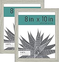 Vista 23 de MCS Gallery Essential - Marcos de fotos, juego de marcos de pared para galería de fotos, grano de madera natural, 8 x 8 pulgadas, paquete de 2