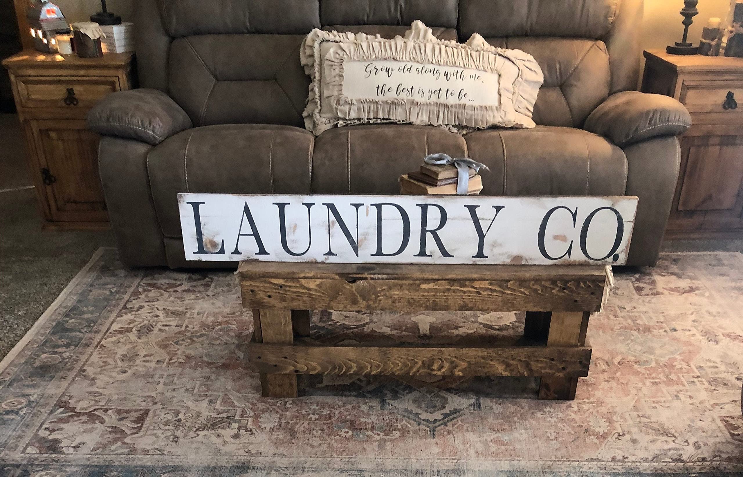 Szhmz Colour-569 Large Laundry Sign/Rustic Laundry Sign/Farmhouse Wall Decor/Laundry Room Sign/Bathroom Sign/Farmhouse Wall Decor Decor Metalen Signs With Sayings 4X16 Inch