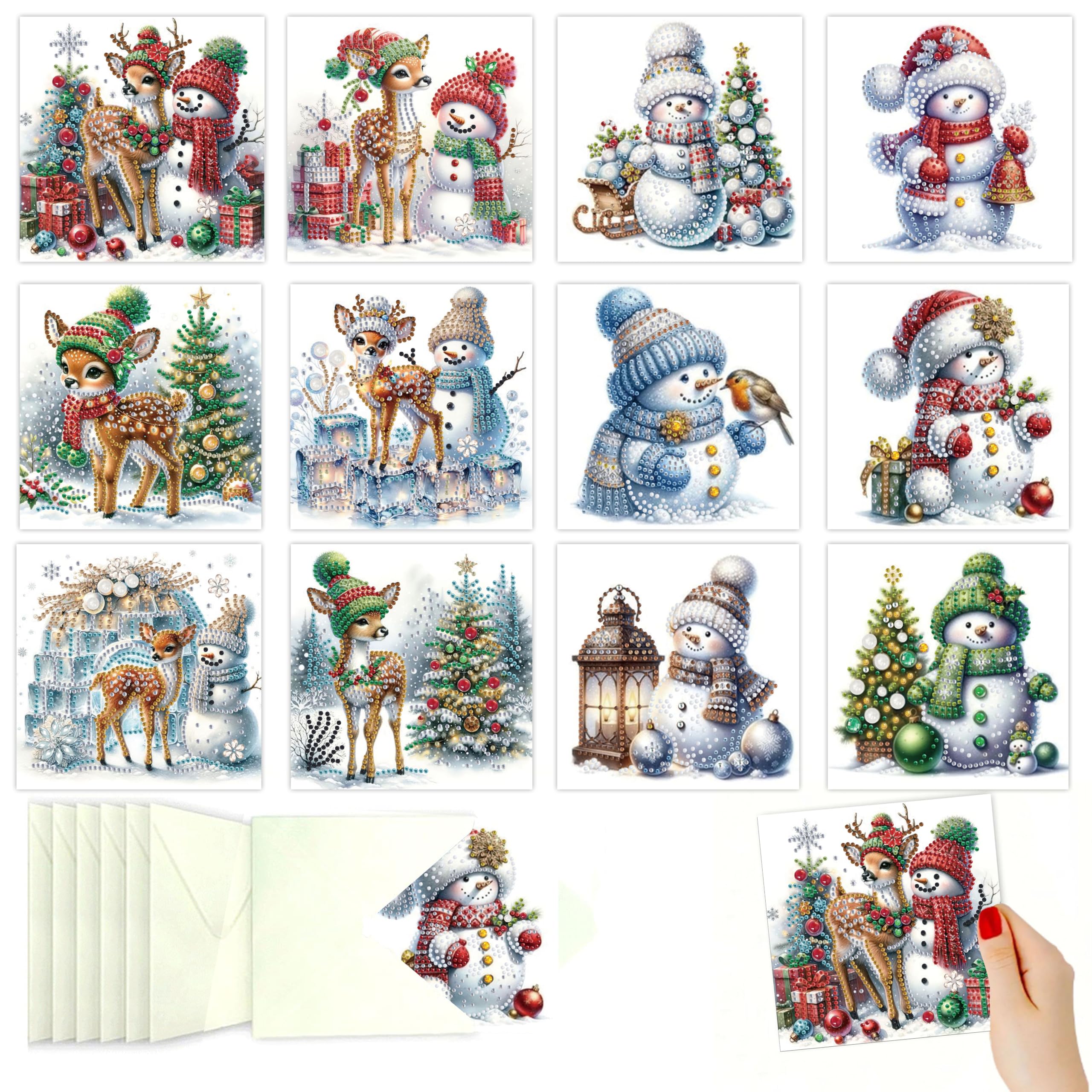 Diamond Art Christmas Cards - DIY Holiday Craft Kits -12