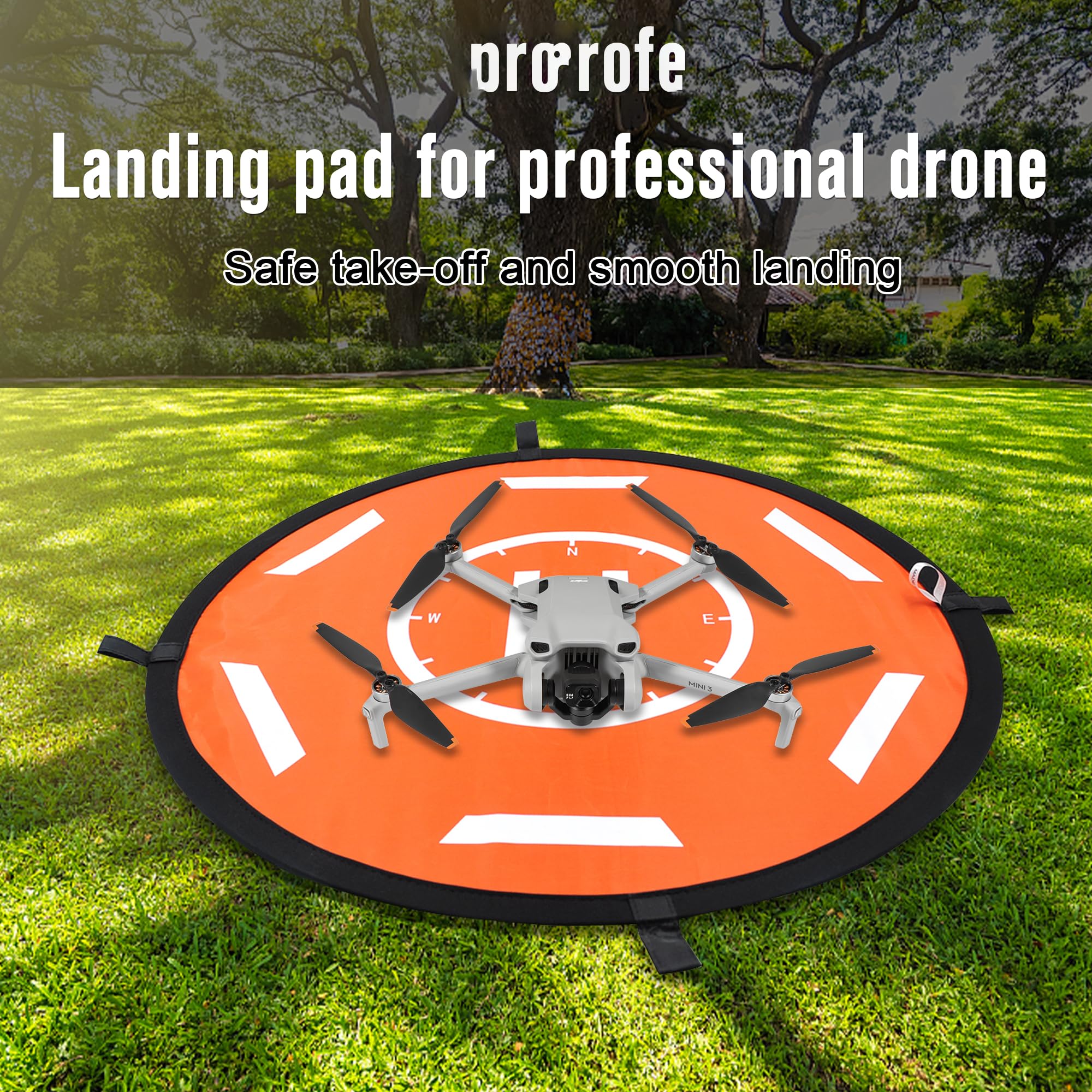 Almohadilla De Aterrizaje Para Drones Jinlaili De 55cm – Plegable E Impermeable, Con Estacas Y Tiras Reflectantes, Compatible Con DJI, Mavic, Spark Y Más