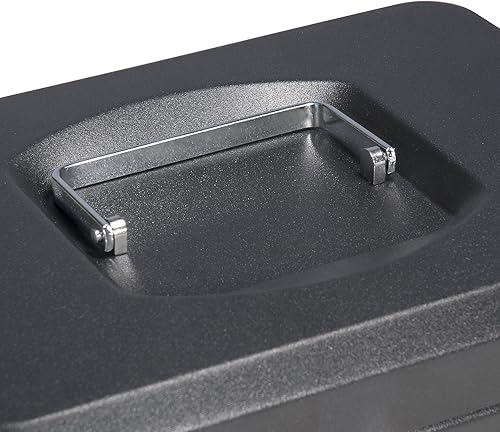 Miniatura 7 de BARSKA Caja de efectivo de 10 pulgadas con cerradura de llave, color negro