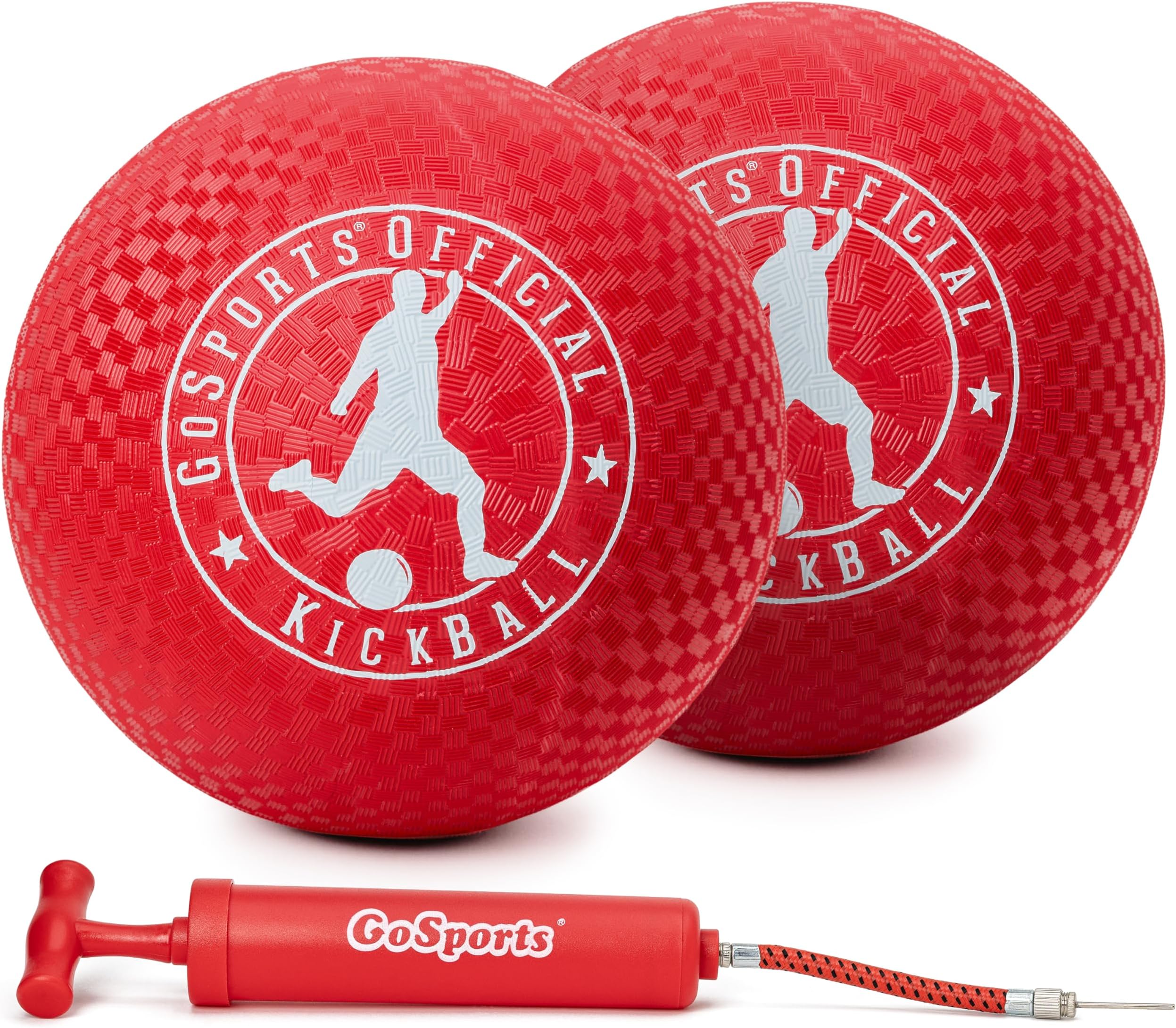 GoSports Official Kickball with Pump (2 Pack), 10"