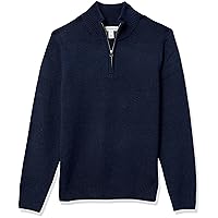 Amazon Essentials Maglione Morbido a Maniche Lunghe con Cerniera sul Collo Uomo