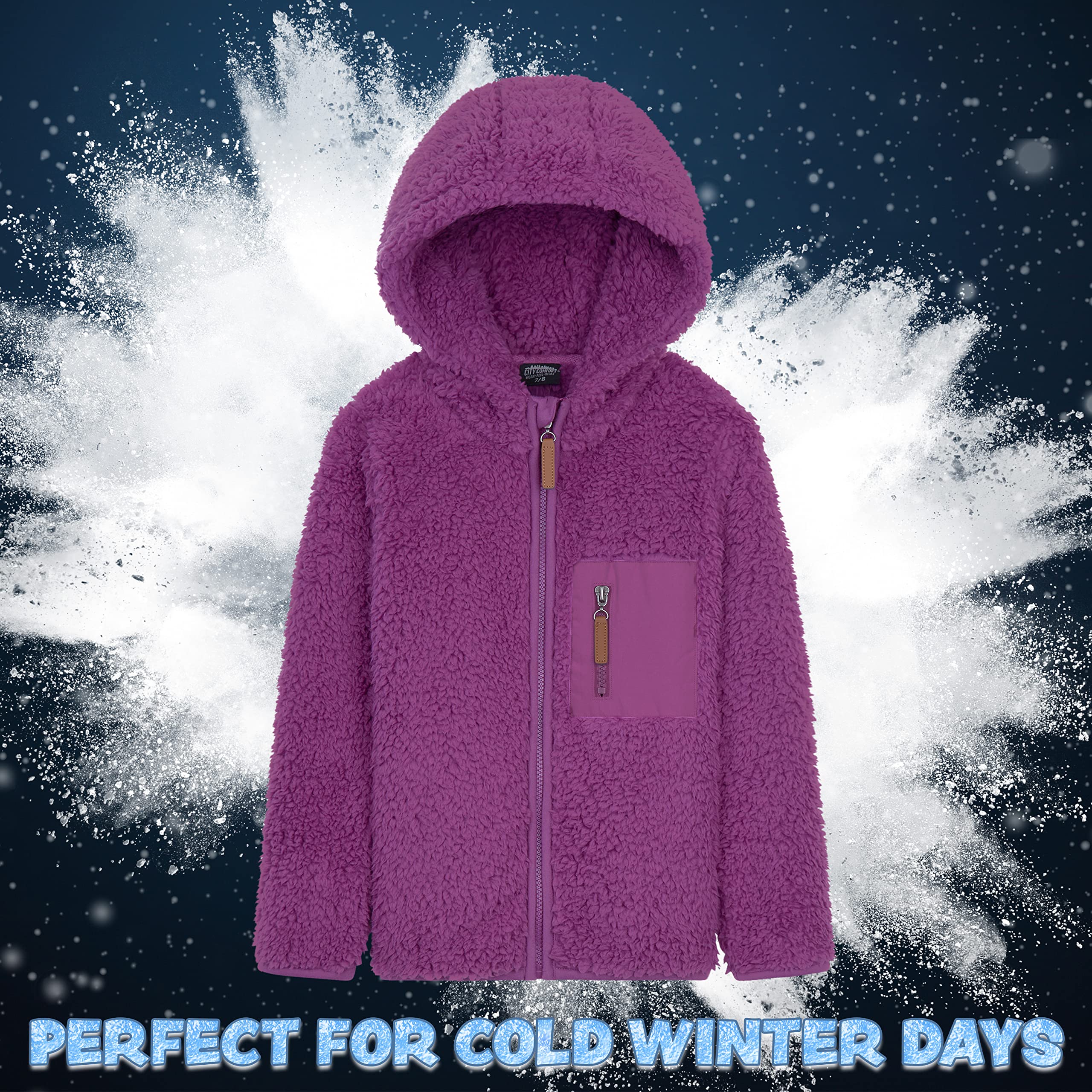 CityComfort Sudadera Niña Cremallera Chaqueta Forro Polar 3-14 Años