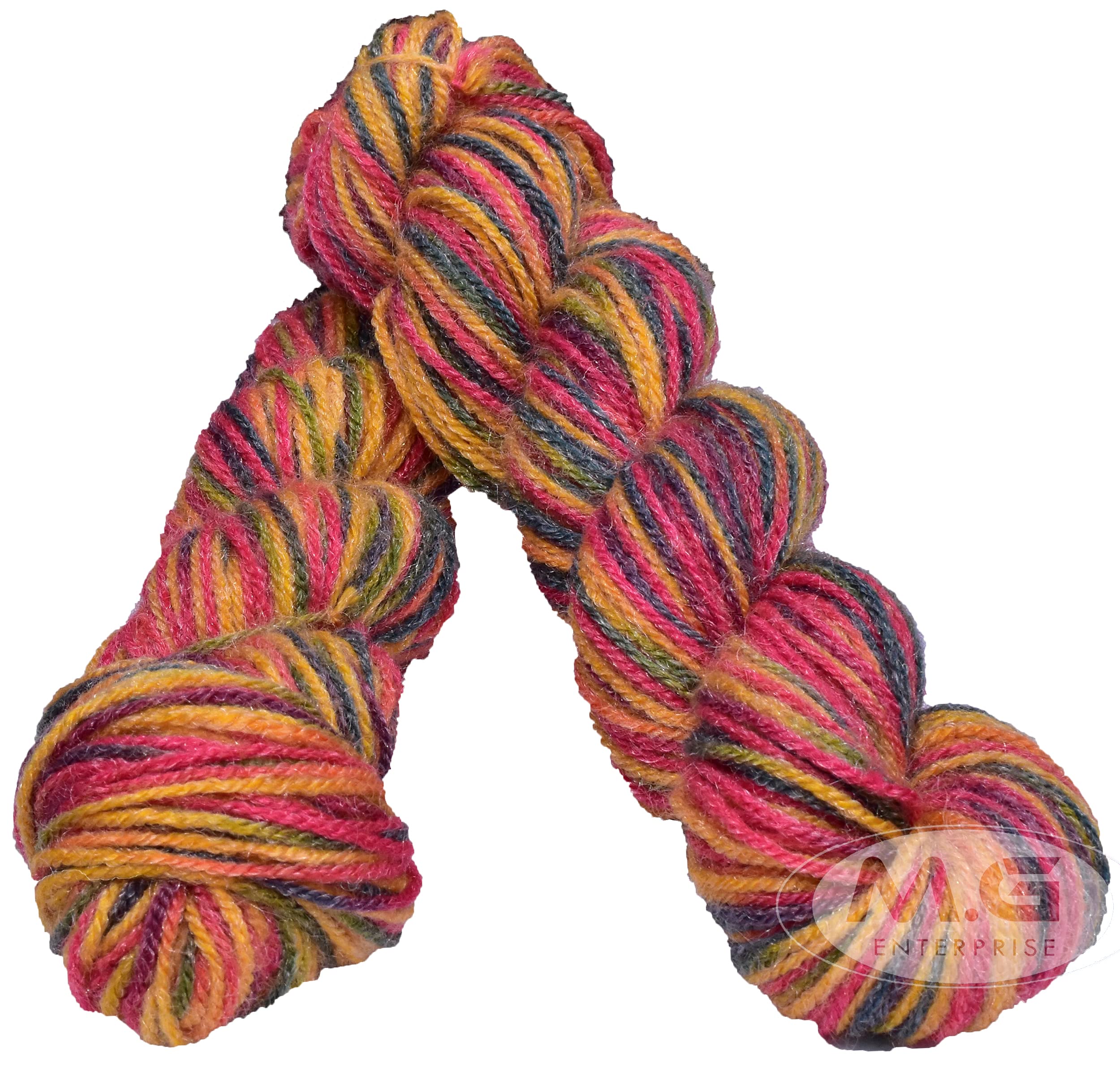 Oswal Microrangoli Multi Rowan (300 gm) Wool Hank Hand Knitting Wool / Art Craft Soft Fingering Crochet Hook Yarn, Needle Knitting Yarn Thread Dyed BDE