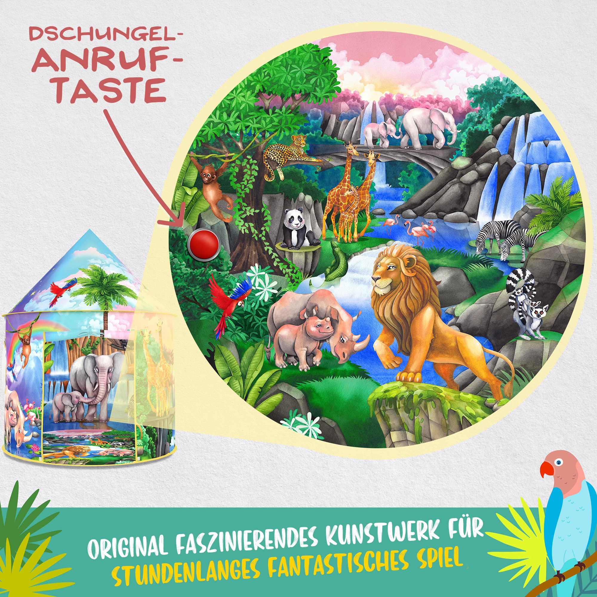 W&O Tenda per Bambini Tema Unicorno con Suoni Magici, Tenda Unicorno Bambina Regalo, Tenda Unicorno Bambina, Tenda Bambini, Tenda Gioco Bambini per Interni ed Esterni, Giochi per Bambini