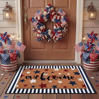 Tinideya 2 23.6 X 35.4 Inches Patriotic White Blue Brown