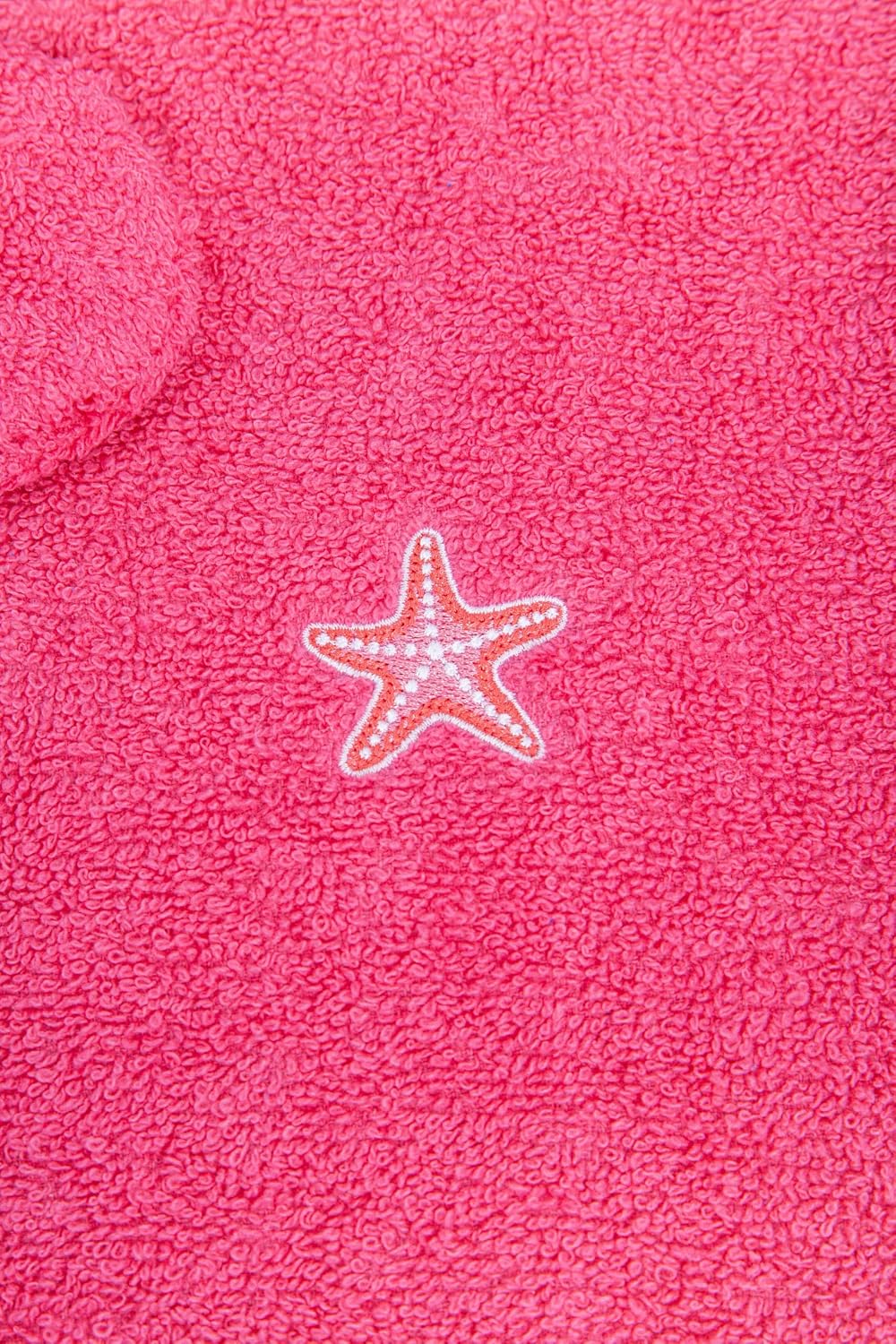 Kids 100% Cotton Hooded Towel Poncho, Zip-Up Swim Cover Up