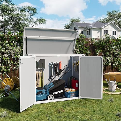 Miniatura 7 de UDPATIO Caja de cubierta grande XL de 130 galones, caja impermeable de resina de doble pared, caja de almacenamiento para terraza al aire libre con