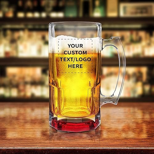 Miniatura 6 de Tazas de descuento de 33 oz. Taza de cerveza Super Taro, juego de 10 tazas, vasos de cerveza estilo Oktoberfest con asa para restaurantes,