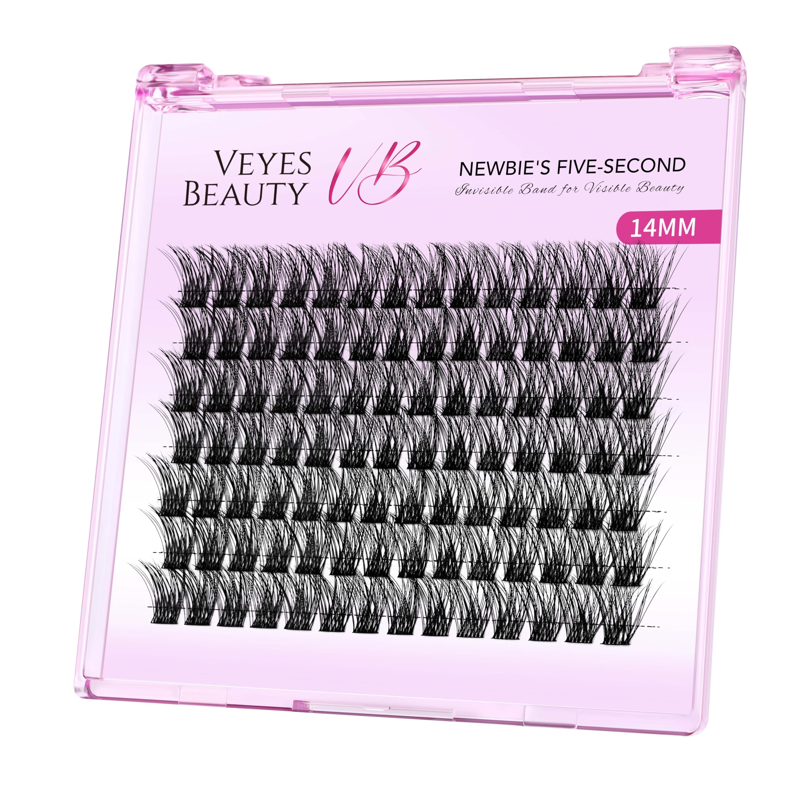 VEYESBEAUTY Wimpern Extensions 5-Sekunden-Wimperncluster Cluster Lashes Fake Lashes Wimpernverlängerung Falsche Wimpern (Boldeye 14mm)