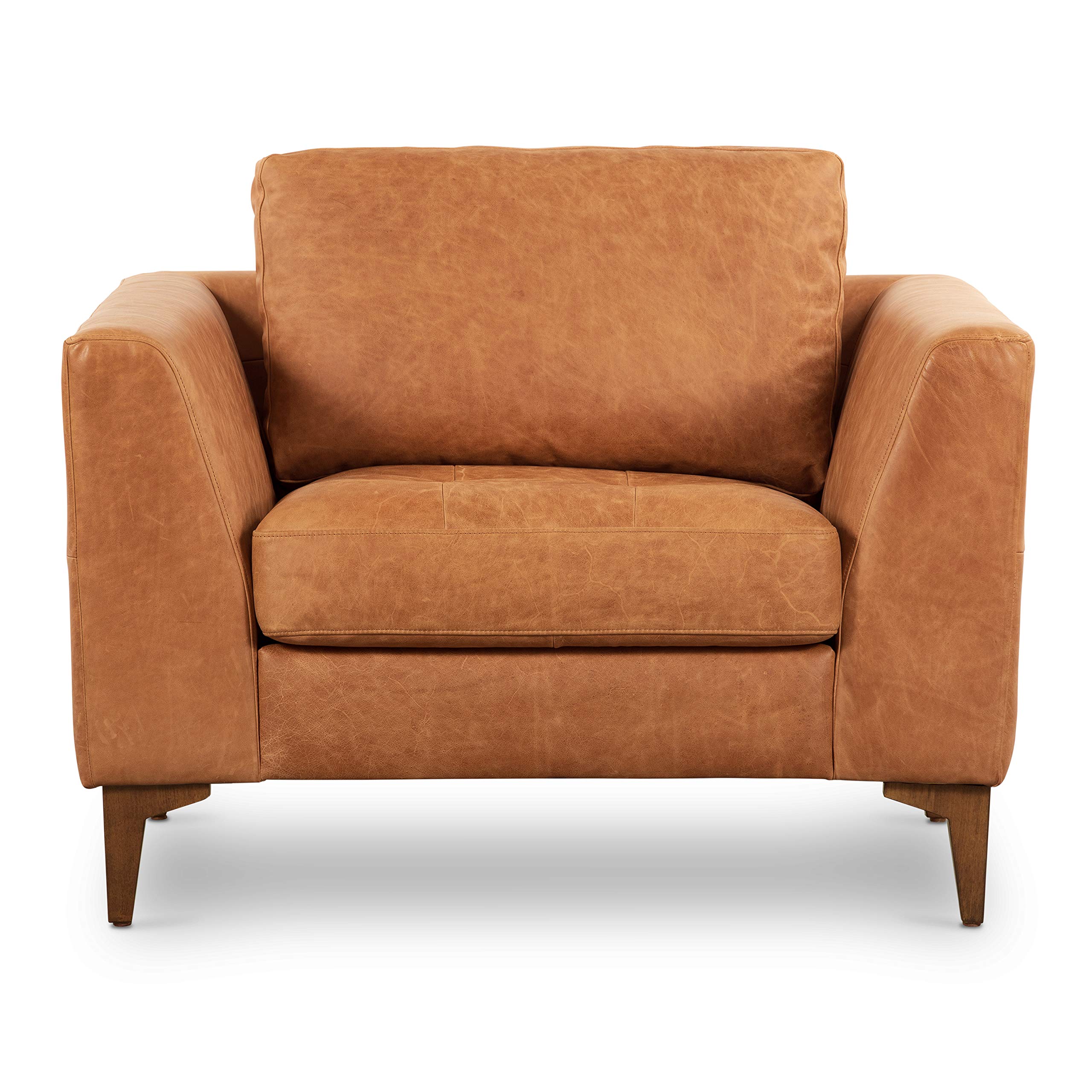 Buy Poly and Bark Calle Lounge Chair in FullGrain PureAniline Italian Tanned Leather in Cognac
