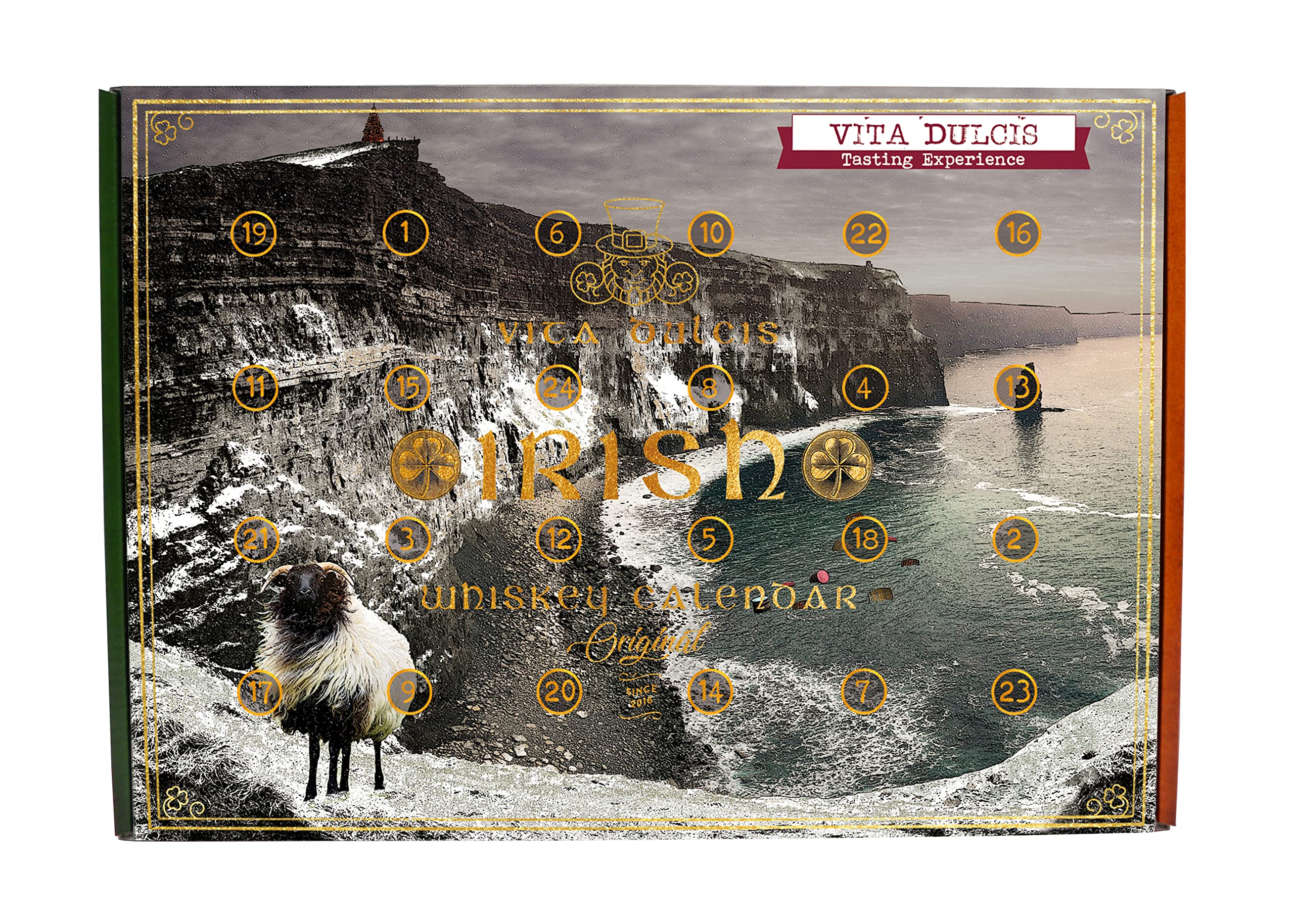 Vita Dulcis Whiskey Ireland Adventskalender Edition 2025 - Weihnachtskalender mit 24x0,02l Miniaturen