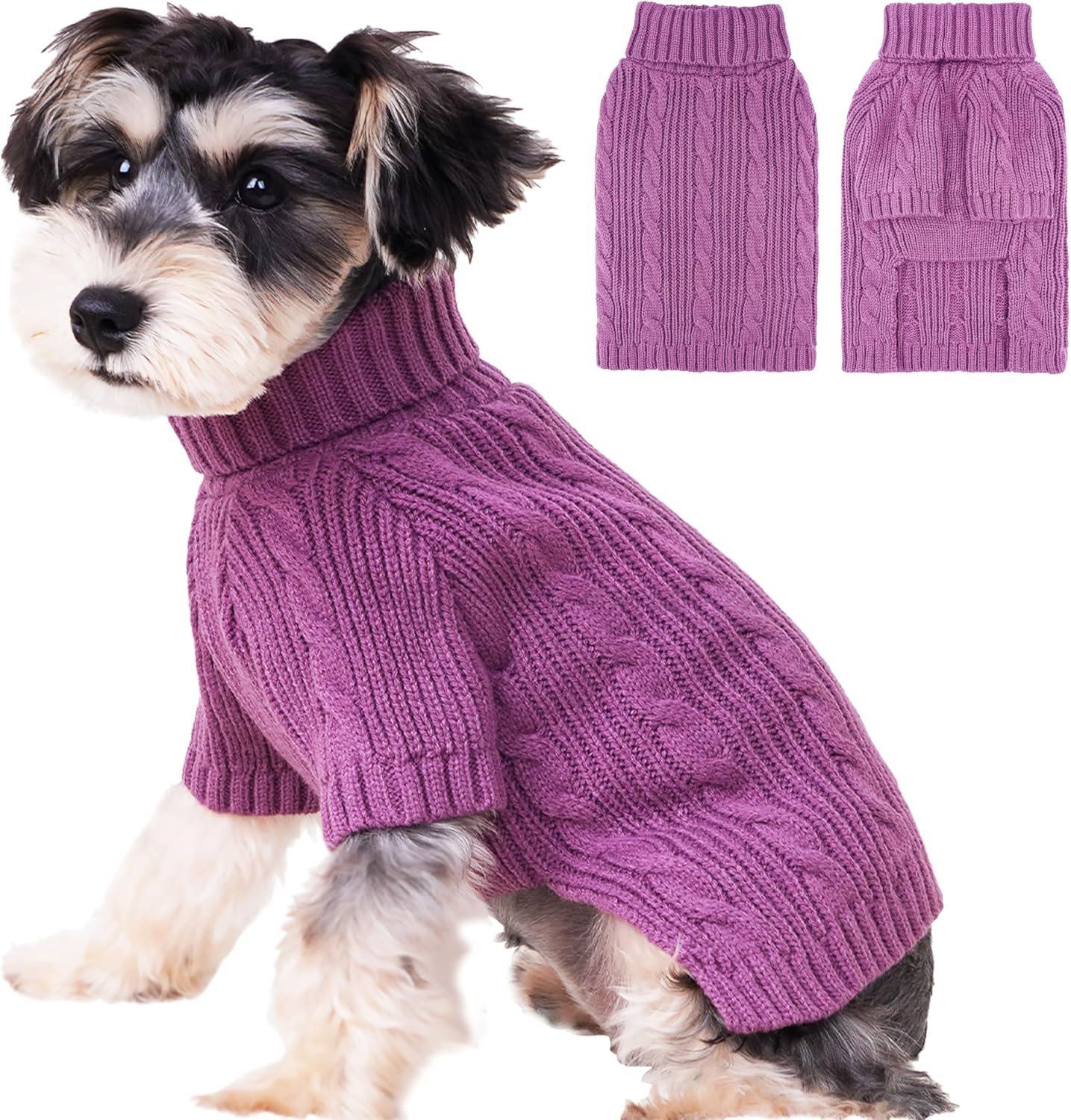 Dog Sweaters for Small Dogs Girl Purple Small Dog Sweater