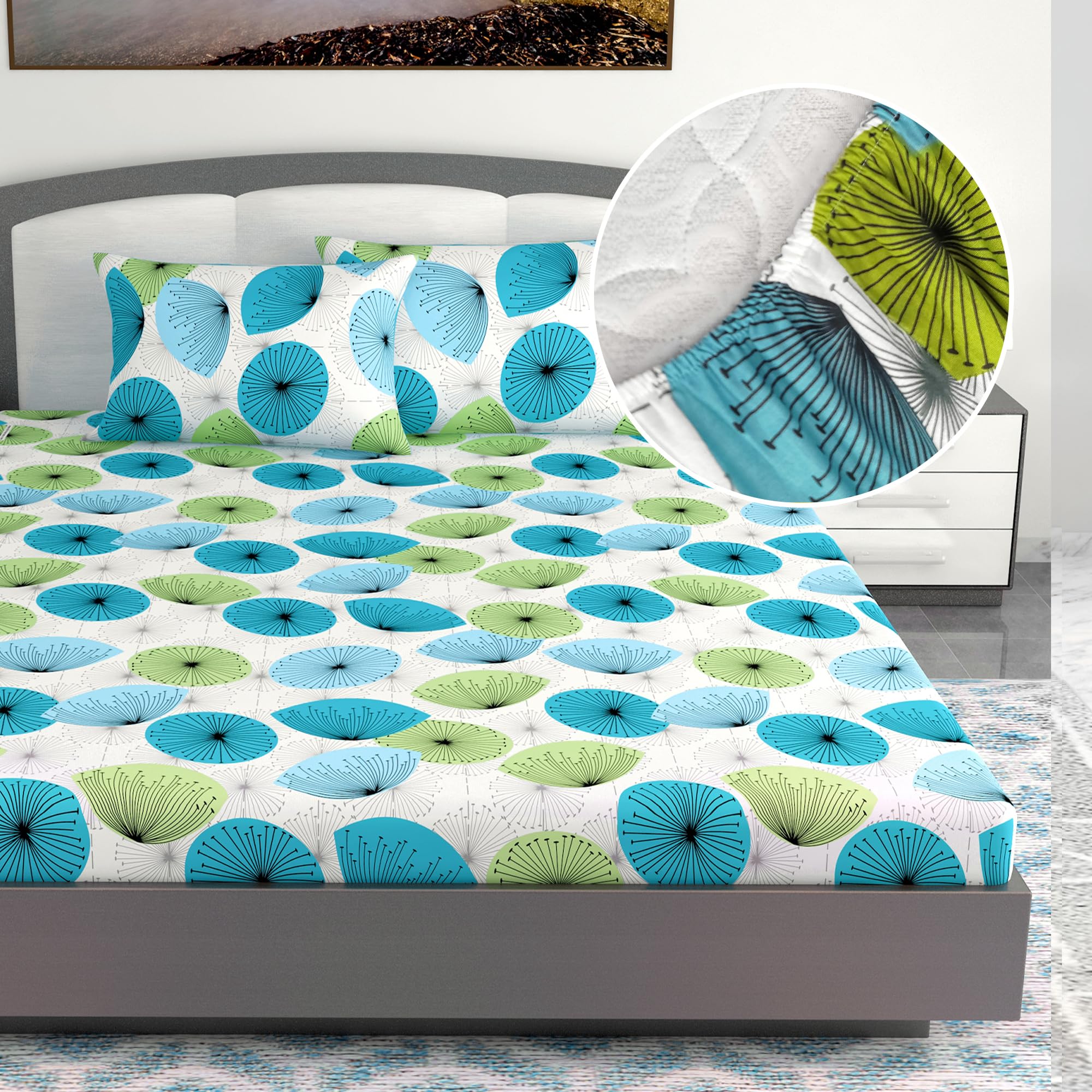 See full amazon price history chart for Divine Casa 144 TC 100% Cotton Floral Green Breathable Bedsheet King Size Bed Cotton Elastic Fitted - 78 x 72 inches Divine Casa 144 TC 100% Cotton Floral Green Breathable Bedsheet King Size Bed Cotton Elastic Fitted - 78 x 72 inches (B0D261LV5H) Amazon Price History, Amazon Price Tracker