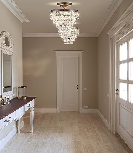 Miniatura 9 de JONATHAN Y JYL9029B Toronto - Lámpara LED de metalcristal de 13 pulgadas, regulable de transición, luz cálida acogedora de 2700 K, para cocina,