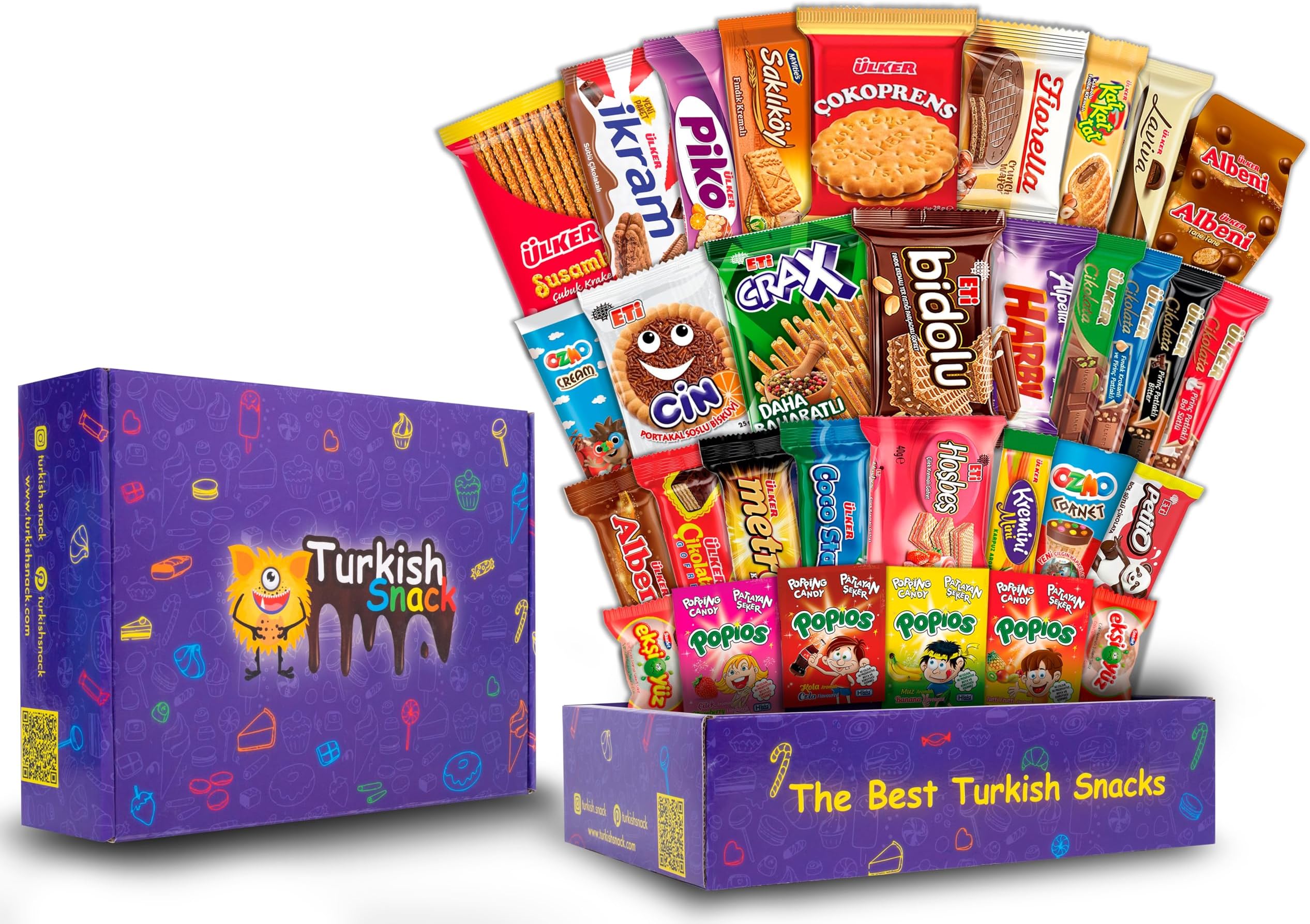 International Snack Box, Turkish Snack Box, Premium Exotic Foreign Snack Food Gifts, Variety Taste Care Package, International Assortment Bulk Snacks, Asian European Chocolates, Delight Mystery Pack