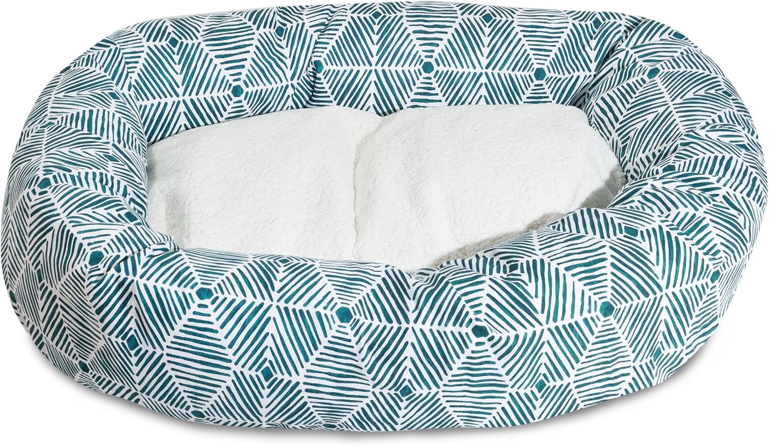 Majestic Pet 52" Charlie Emerald Sherpa Bagel Bed