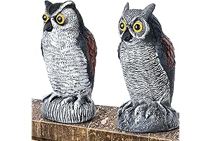 Garden Scarecrow Owl Statue - Owl Decoy to Protect Against Birds