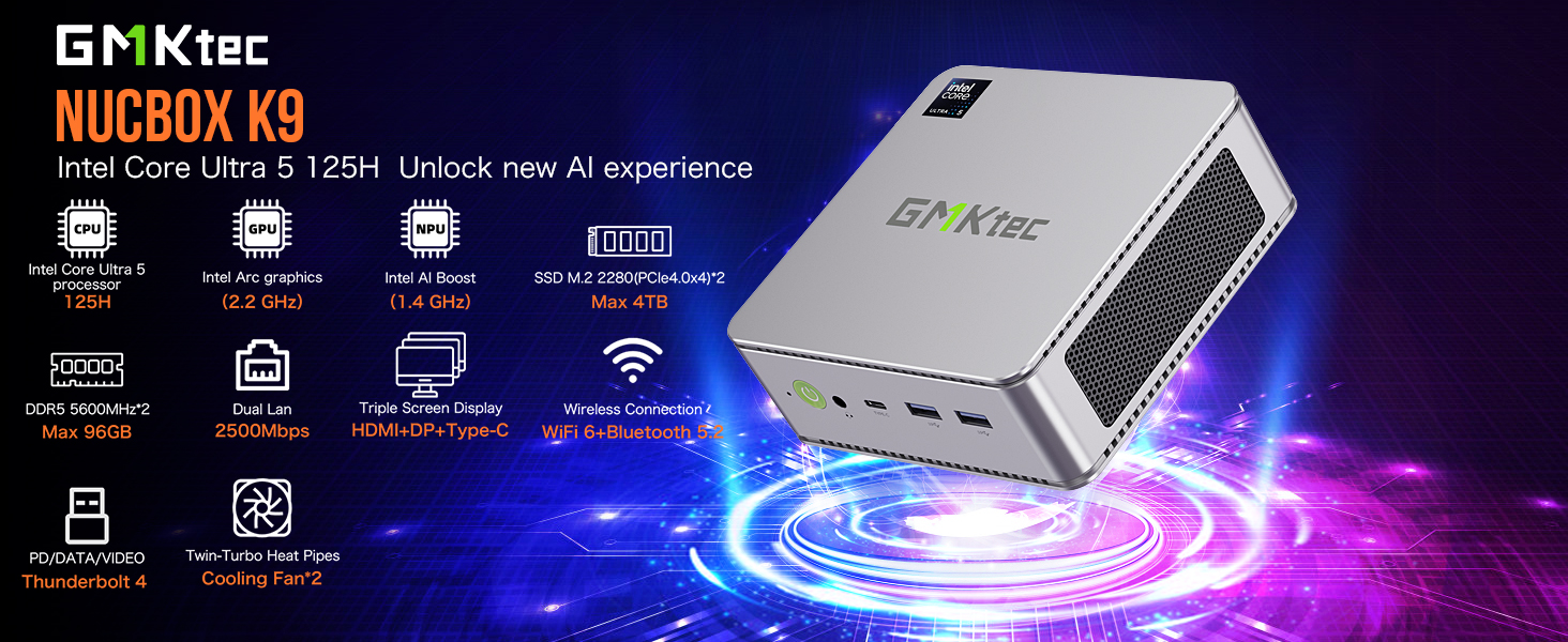 GMKtec NUCBOX K9 ミニPC Amazon.com: GMKtec Mini PC Nucbox K9, Intel Core Ultra 5