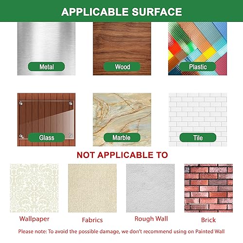 Miniatura 3 de Cinta adhesiva acrílica gris de doble cara, resistente, cinta de montaje impermeable, 16 pies de largo x 0.99 pulgadas de ancho, grosor de 0.04