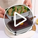 Image of STARKENDY (3PCS -1200ml Stainless Steel Food Storage Containers | 316 Food Grade Fridge storage container Leakproof Kitchen Organizer | Freshness Locking, Microwavable & Freezer Safe
