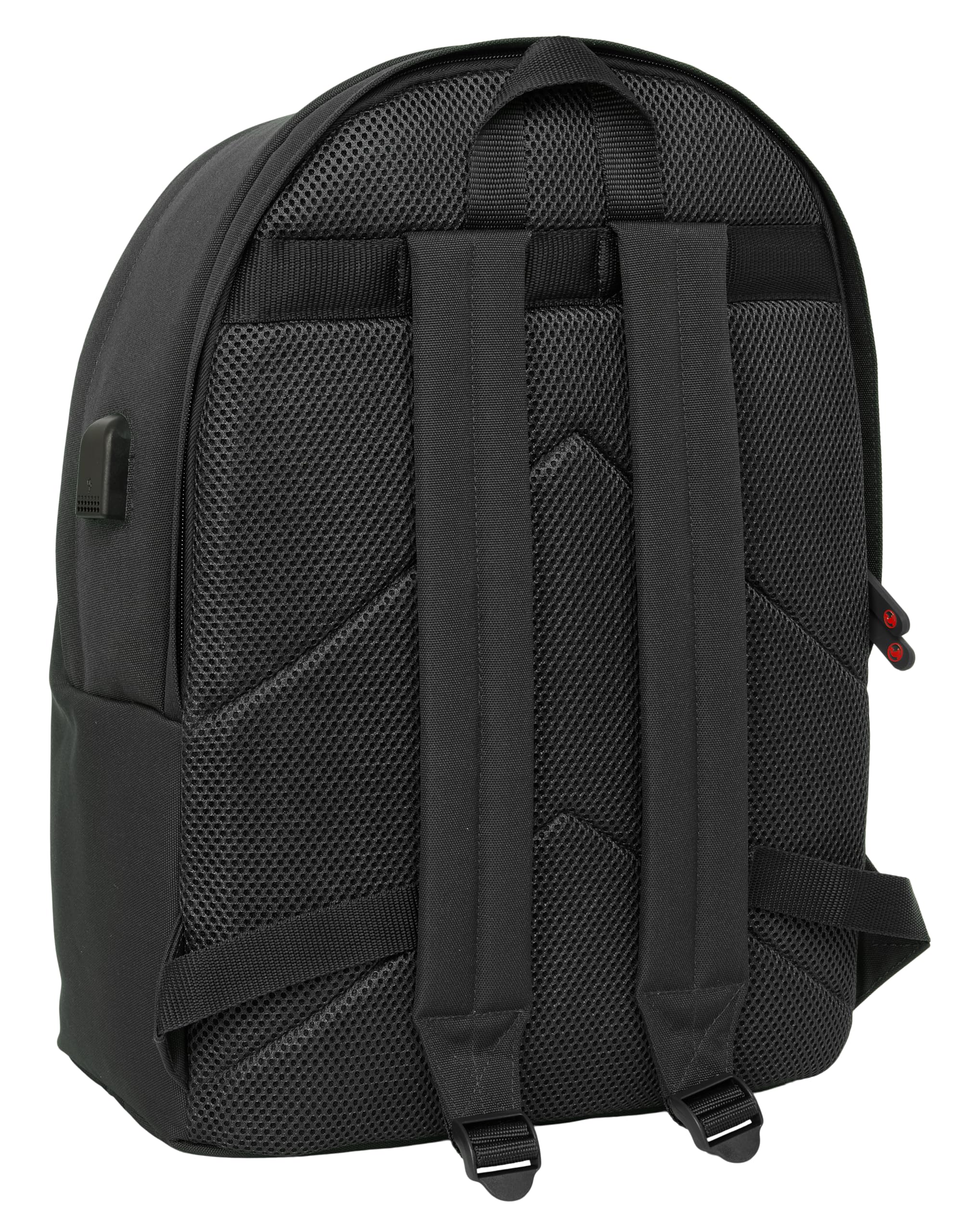 Safta EL GANSO BASICS - Plecak na laptopa 15,6" i USB, idealny dla młodzieży w różnym wieku, tkanina z recyklingu, wygodny i wszechstronny, jakość i wytrzymałość, 31 x 18 x 44 cm, Czarny (Black), M