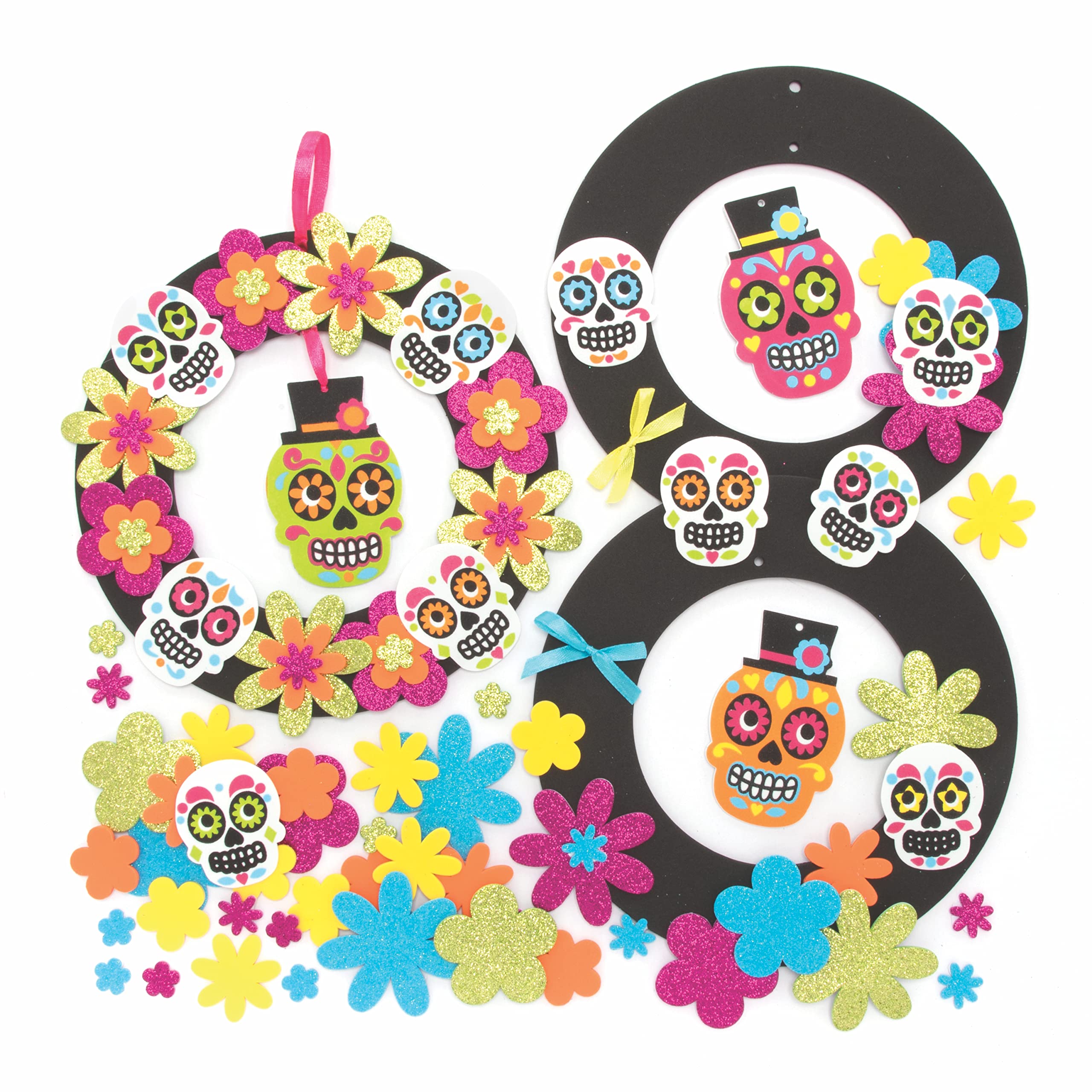 Couronnes Noël En Mousse Baker Ross - Lot De 8 - À Décorer Soi-même - Activité Enfants