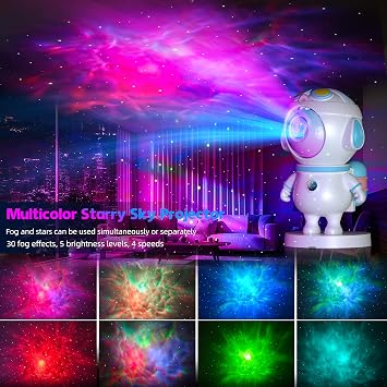Galaxy Night Light - Astronaut Space Projector, Star Projector,Starry Nebula Ceiling LED Lamp with Timer and Remote, Kids Room Decor Aesthetic, for Birthdays,Christmas