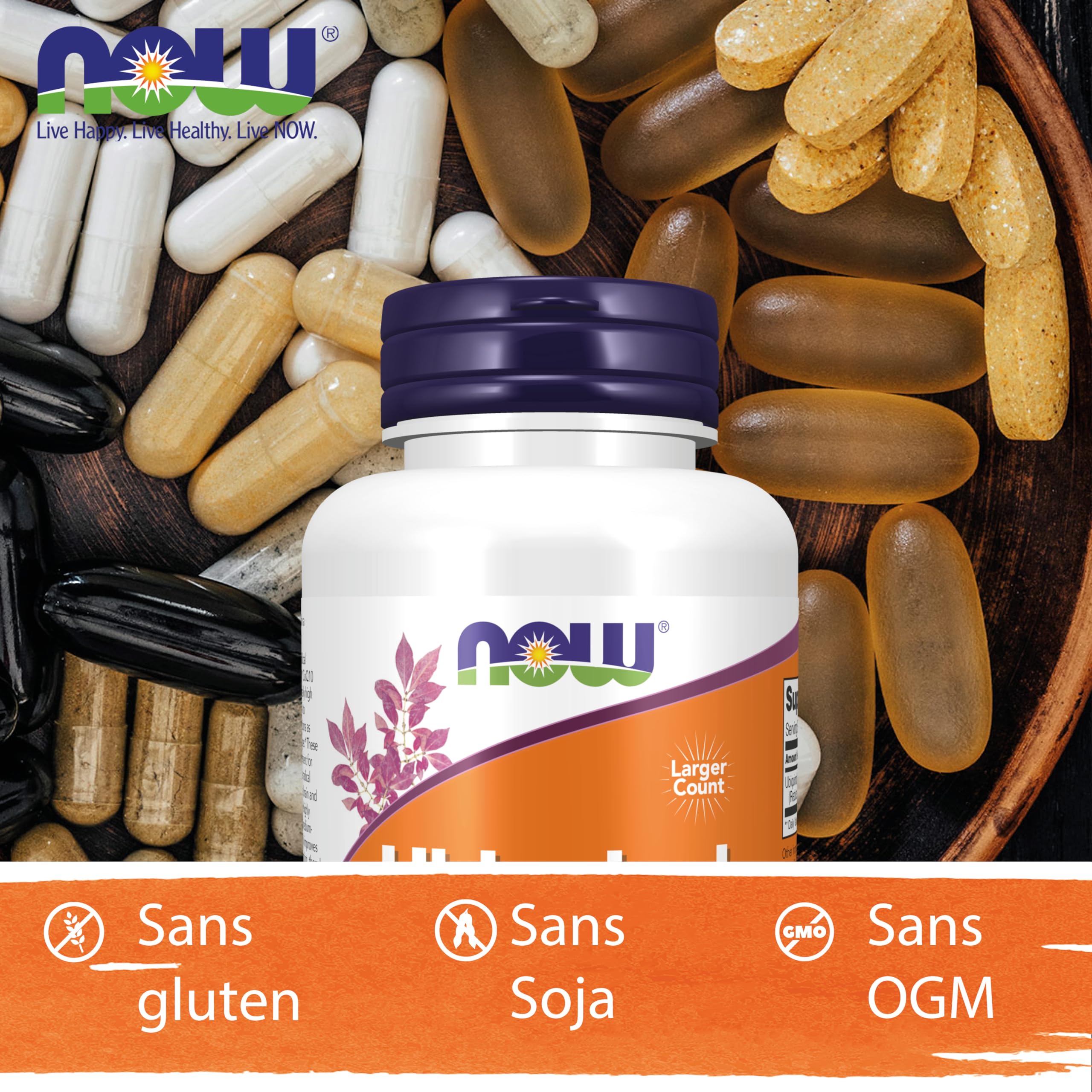 Now Foods, Ubiquinol, 100mg, 120 Capsules molles, Testé en Laboratoire, Coenzyme Q10, Sans Gluten, Sans Soja, Sans OGM