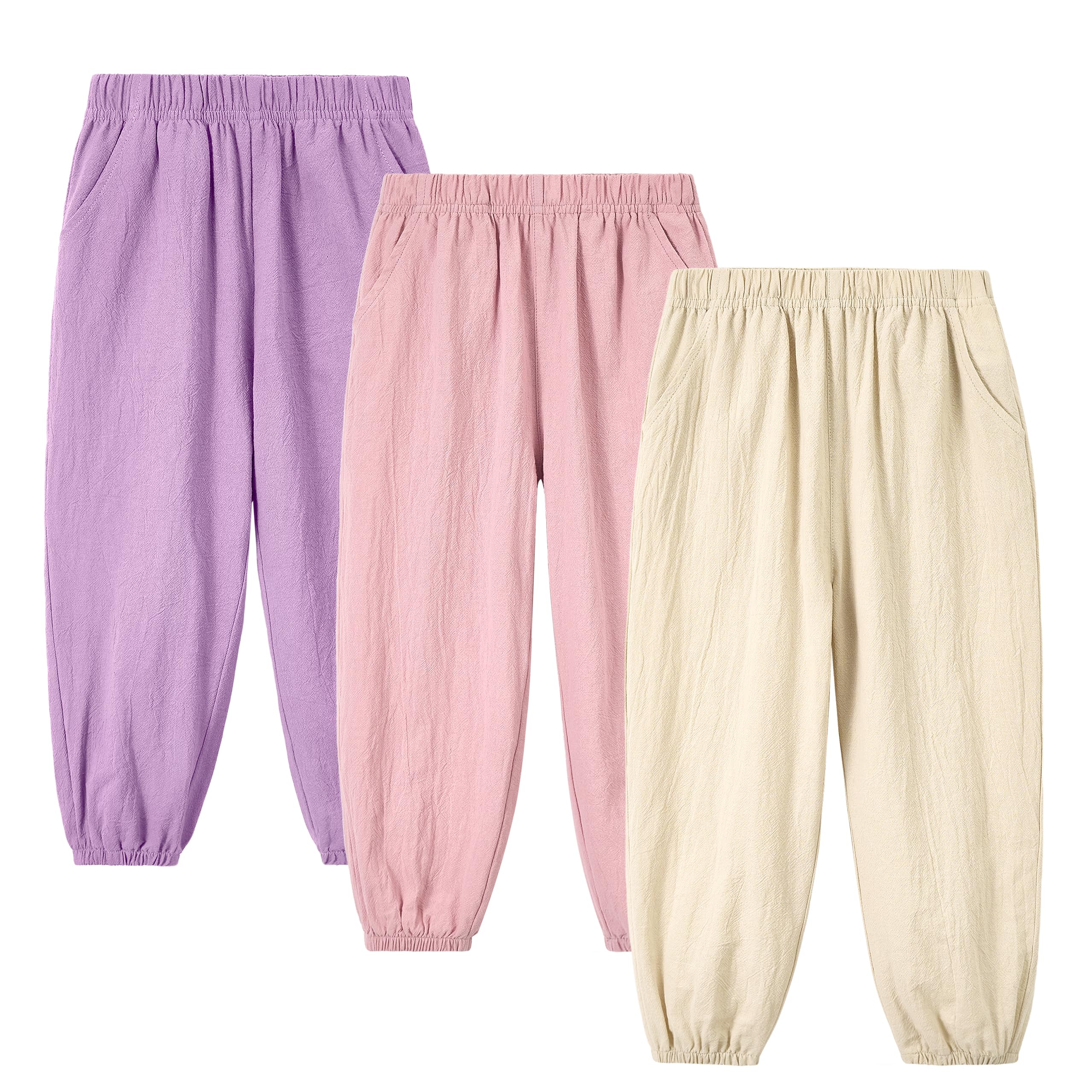 Miipat Baby Mädchen Hose 3 Stück Kleinkind Junge Casual Lange Hosen Kinder Sommer Weiche Elastische Taille Unisex Harem Hose