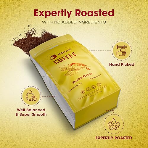 Miniatura 3 de Birdee Café molido vietnamita - 1 libra - Bold & Brew - Seleccionado a mano - Mezcla arábica y Robusta - Café tostado medio - Apto para dieta
