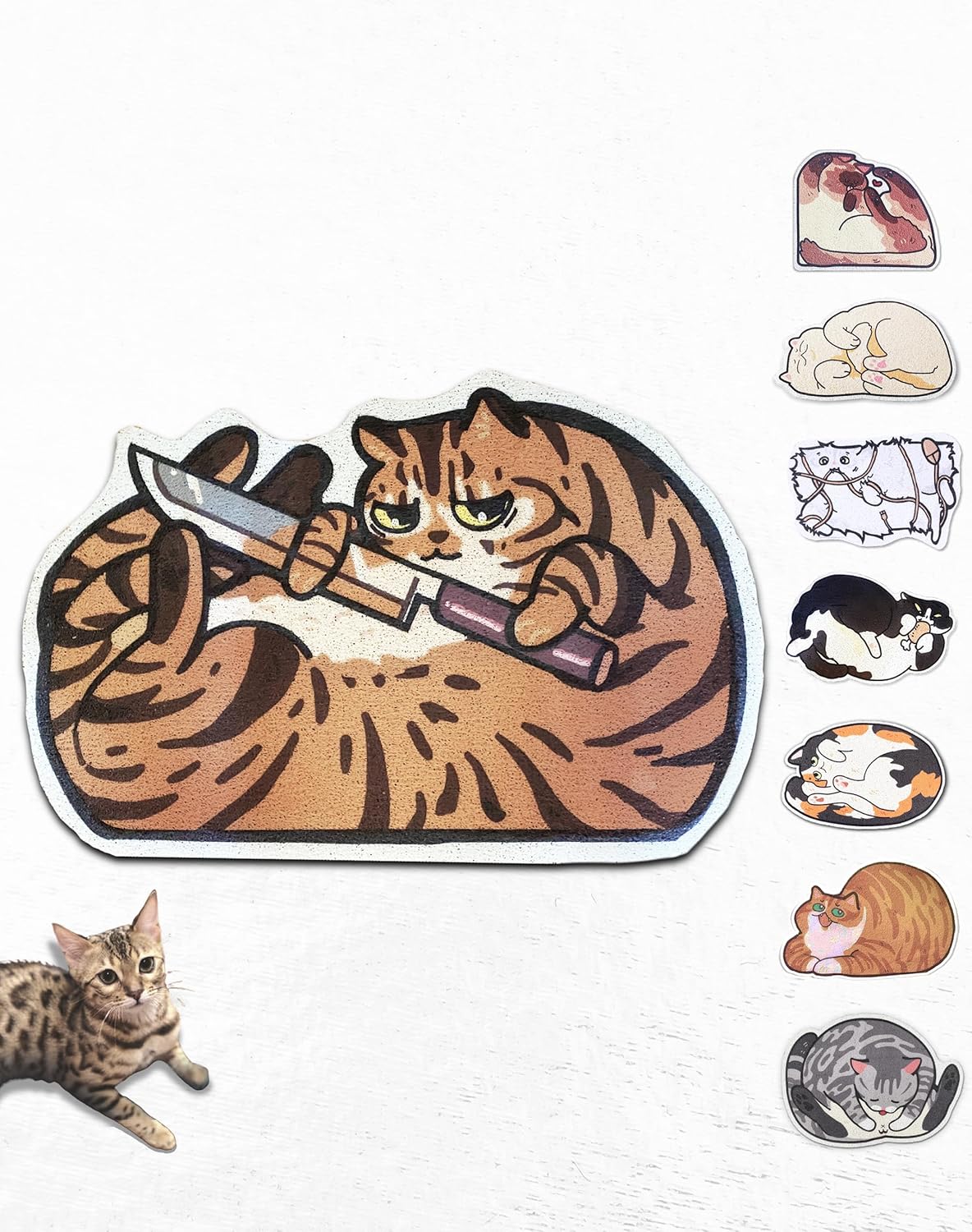 Lukamoo® Cute Cat Litter Mat (32’’X24’’), ExtraLarge/XL