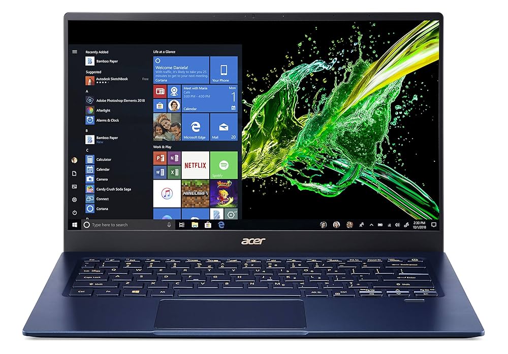 acer Swift 5 SF514-54T 10thGeneration Ci5-1035G1,8GB RAM