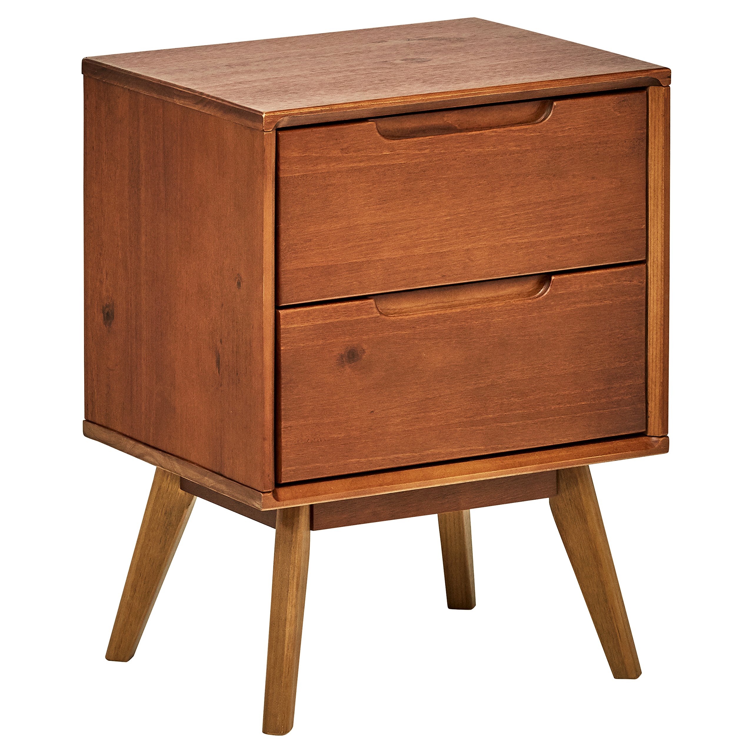 Photo 1 of **USED**  Amazon Brand – Rivet Mid-Century Stark 2-Drawer Nightstand, 24"H, Walnut