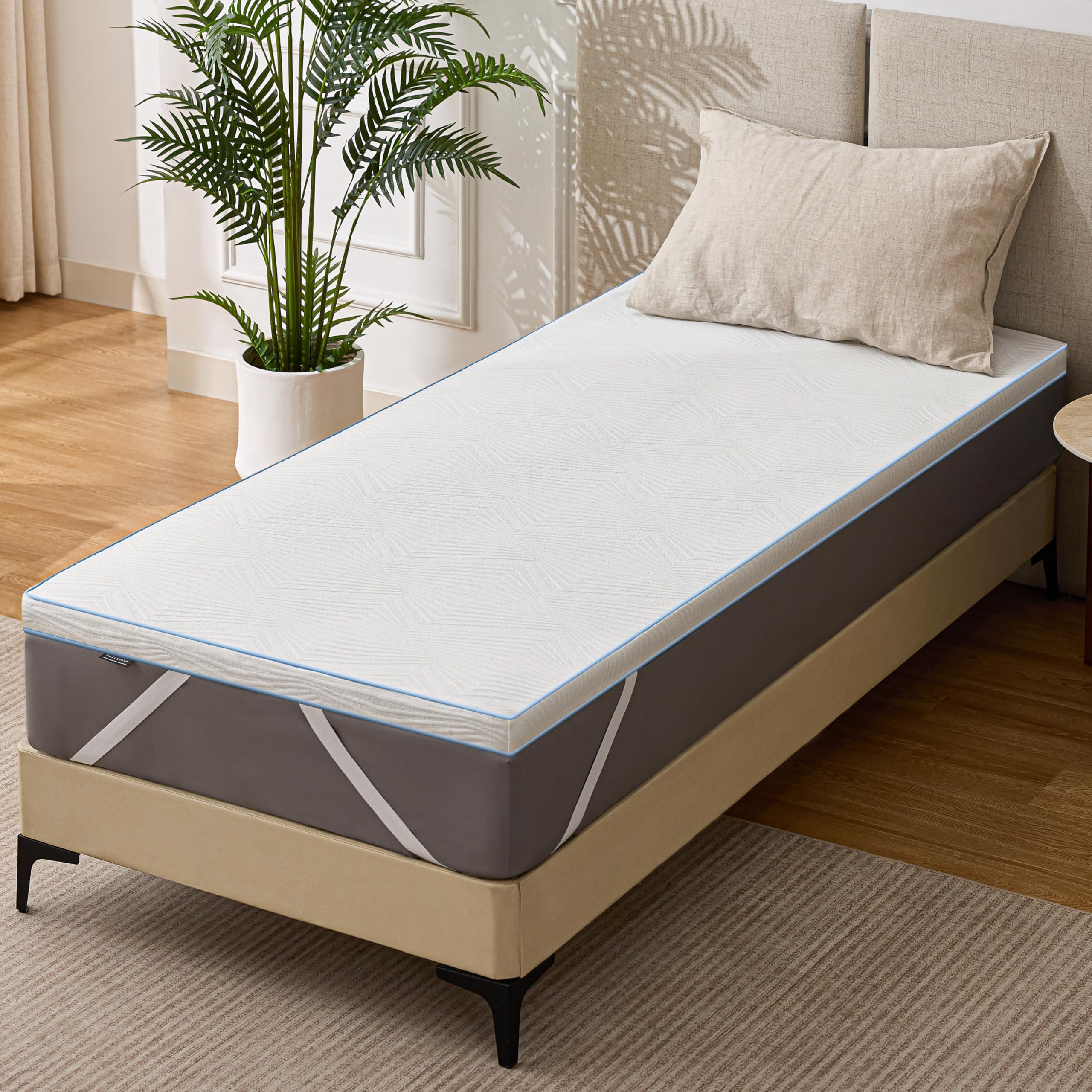 Solviente Topper 180x200cm H3-7.5cm Memory Foam & Kaltschaum Matratzen Topper, Oeko-TEX® Zertifiziert, Abnehmbarer Bezug, rutschfest, Antiallergisch, Leise & Atmungsaktiv
