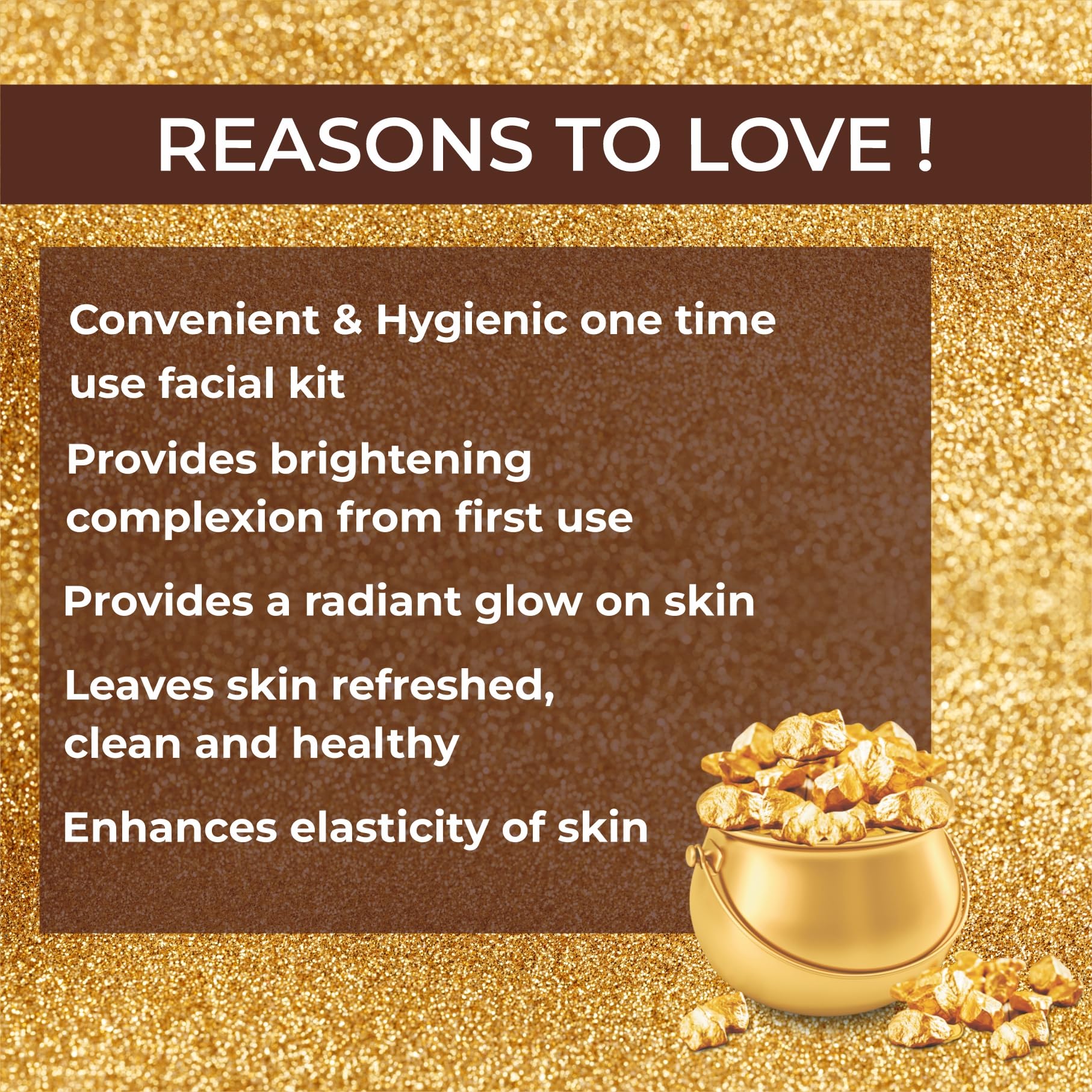 Bee One Gold Facial Kit 26g (Pack of 2) | Facial Kit for Glowing Skin for Women | With Niacinamide & Golden Dust | Radiant & Youthful Glow | Helps Reduce Pigmentation & Acne | Suitable for All Skin Types 4