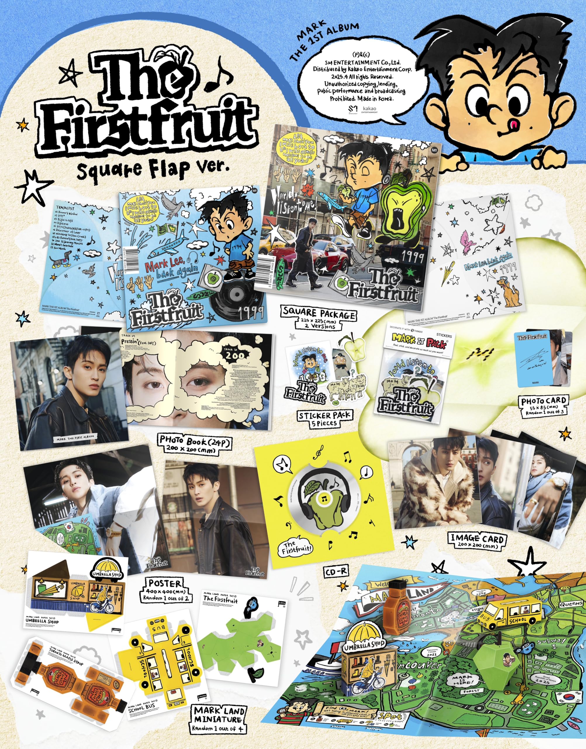 NCT MARK The Firstfruit All Set [3 Photobook + 2 Square flap +