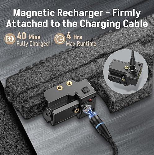 Miniatura 4 de EZshoot Vista láser, magnética recargable rojo verde vista láser para pistola, láser compacto de bajo perfil con interruptor ambidiestro de